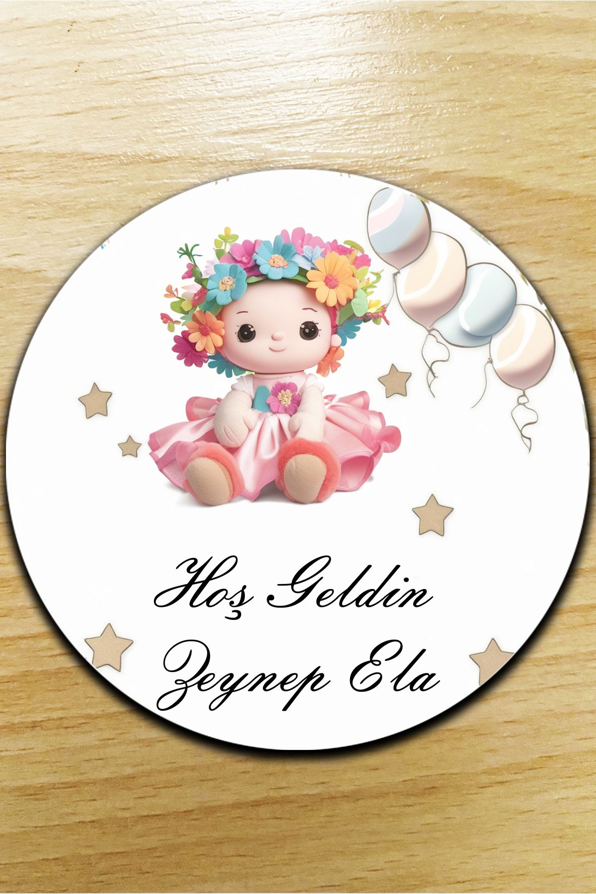 Emr Store Renkli çiçek tacı takan bebek Magnet Bebek Magnet 10 Adet Hediyelik Çocuk Magnet