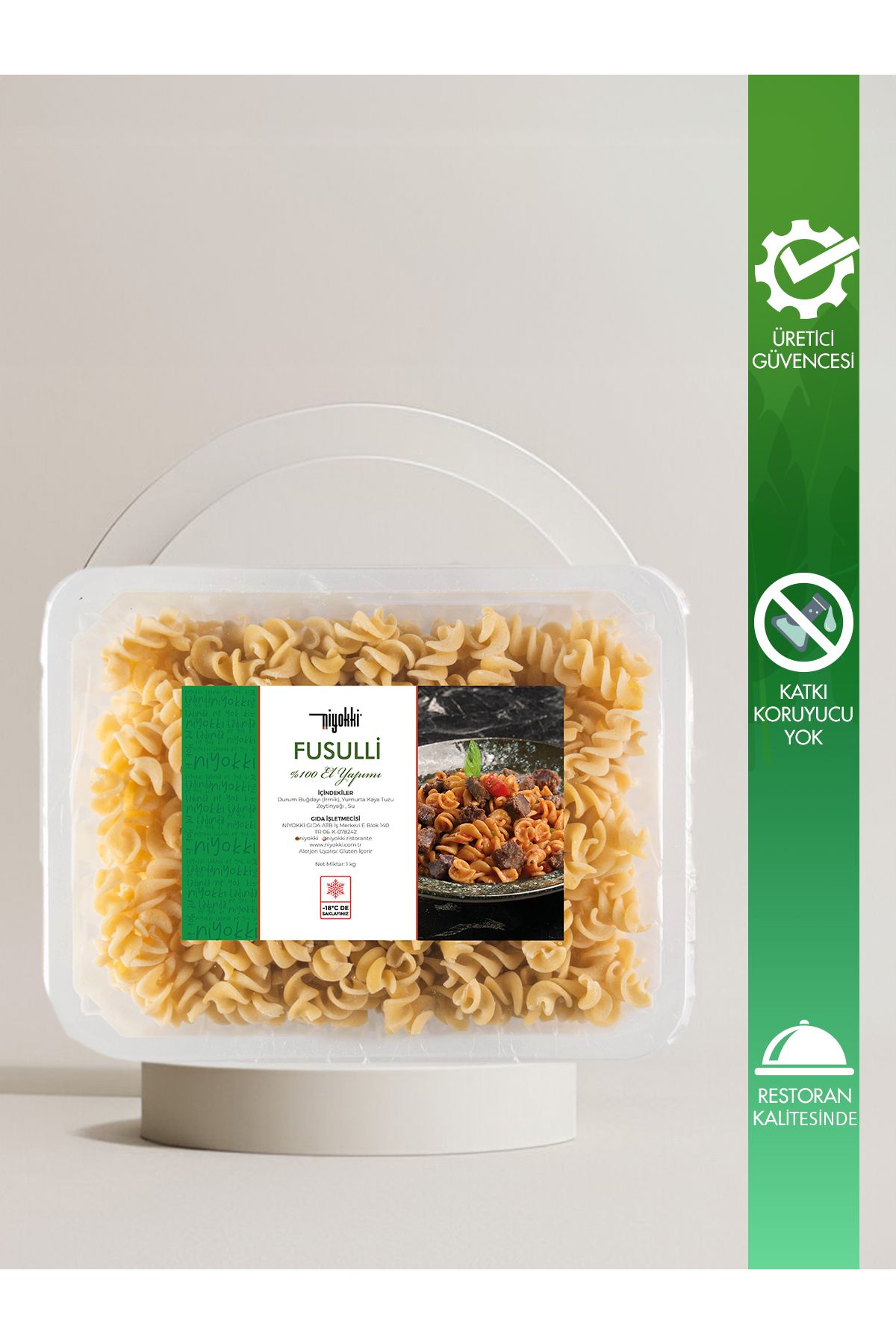 niyokki doğal makarna evi Niyokki Fusulli 600 g