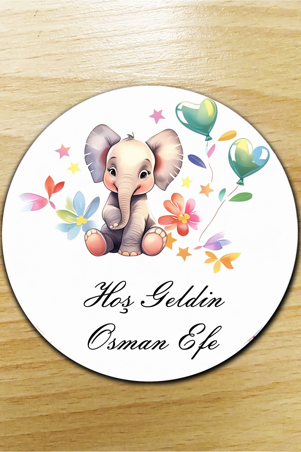 Emr Store Tatlı Fil Çiçekler İçinde Magnet Bebek Magnet 10 Adet Hediyelik Çocuk Magnet