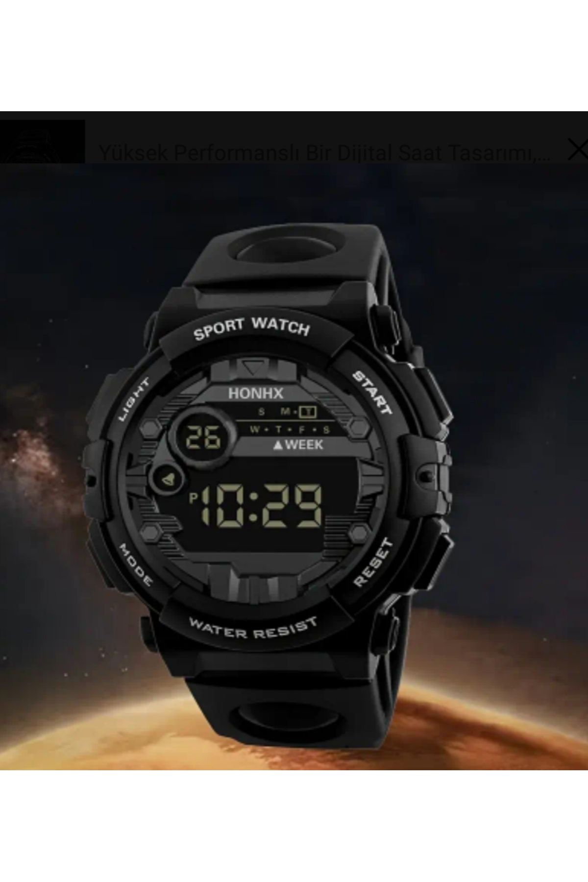 SPORT WATCH Alarm Takvim su geçirmez spor Erkek kol saat