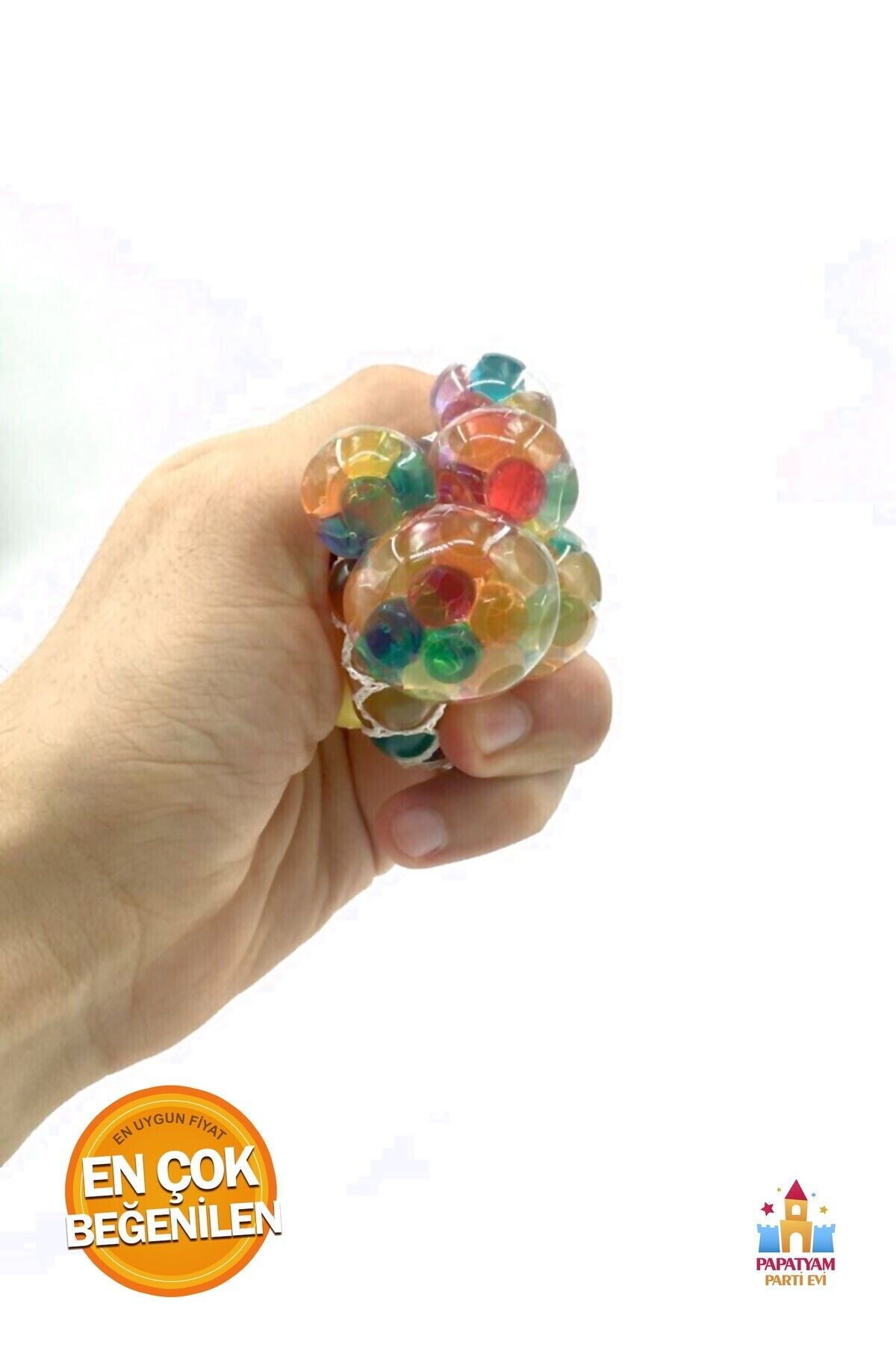 PapatyamPartiEvi Renkli Stres Topu Squeeze Oyuncak | Beyincik Yumuşacık Slime ile Rahatlatıcı Dokunuş