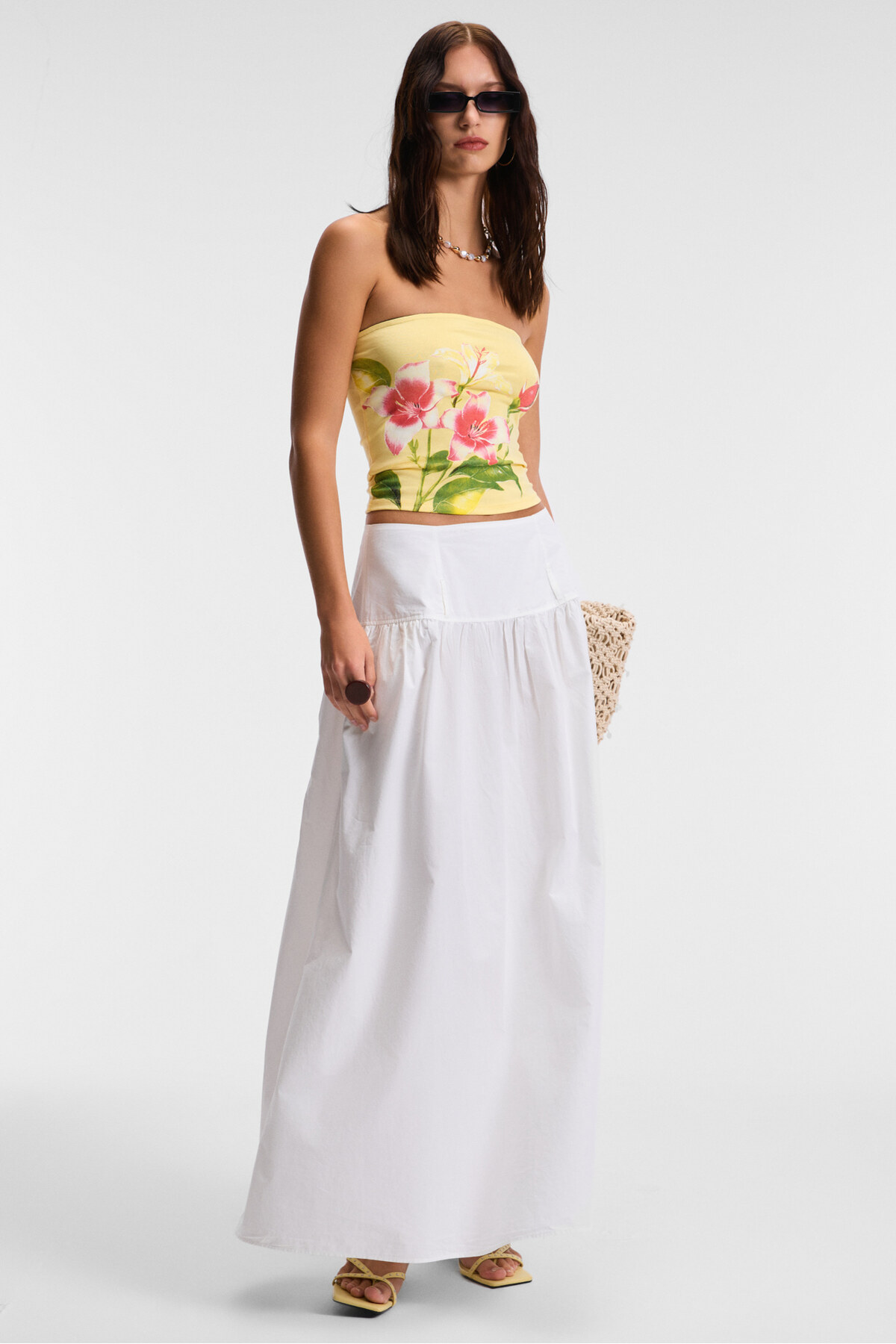 ETHIQUET  LUNESSA Kadın Vücutta Sabit Duran Silikon Lastikli Straplez Sarı Bluz - Görsel 2