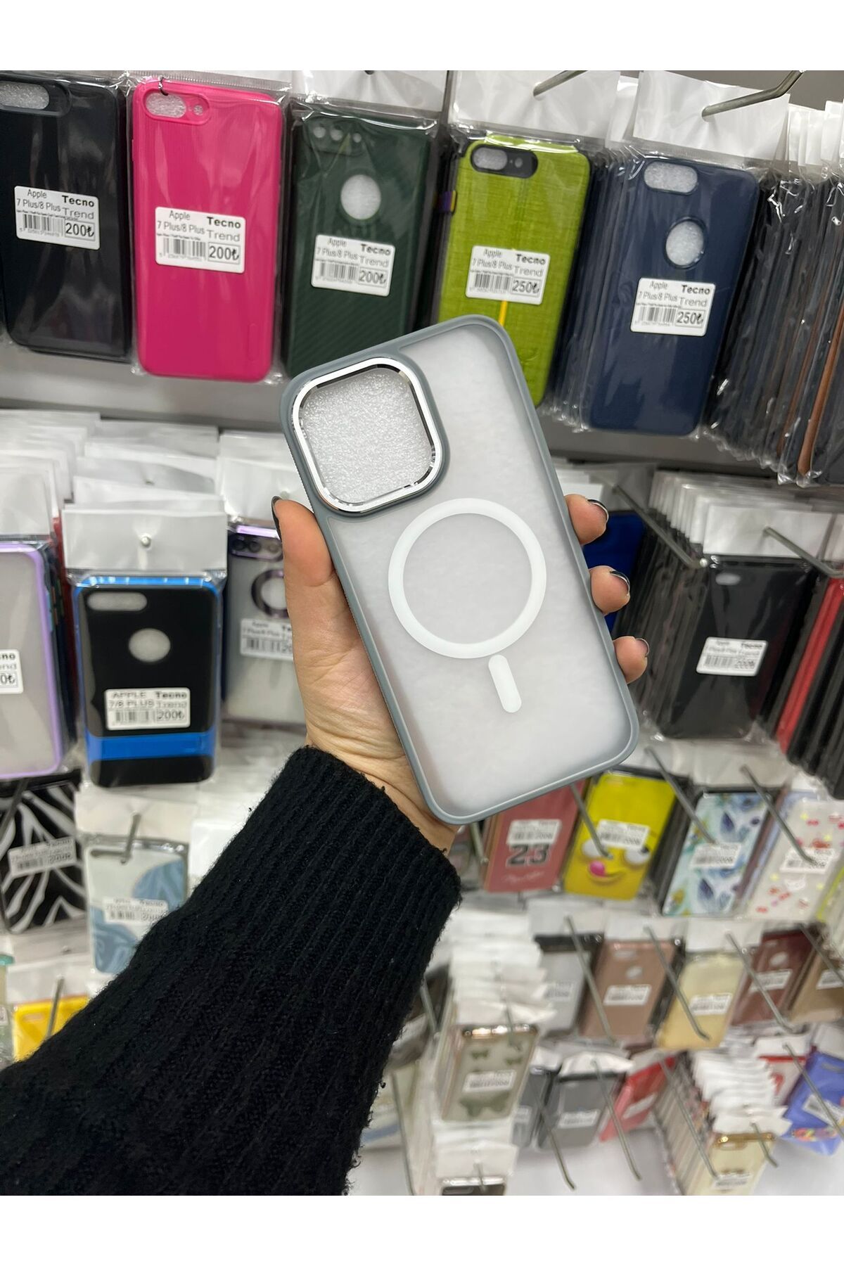 TECNOTREND Apple İphone 14 Pro Max Uyumlu Buzlu Magsafe Kapak