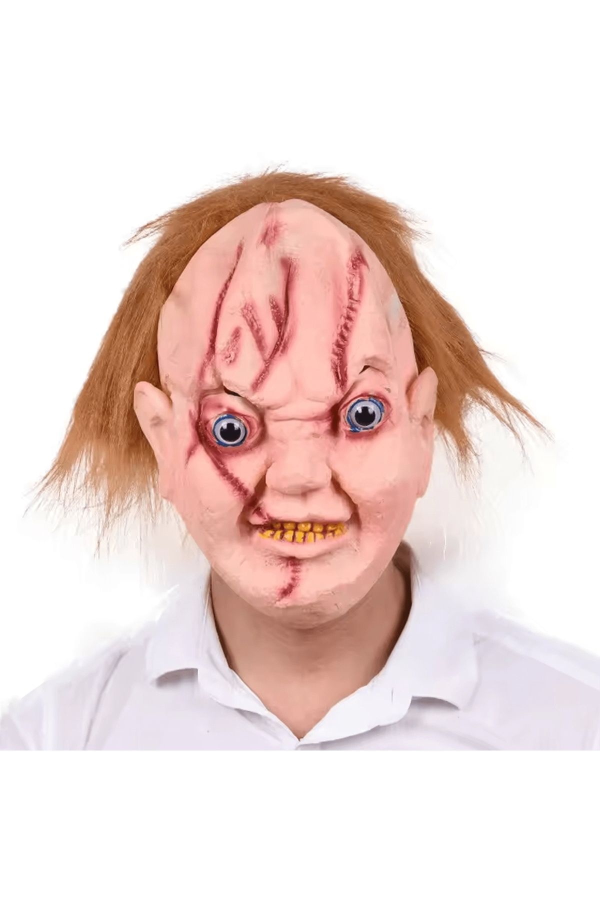 STOREMAX Çaki Maskesi Kahverengi Saçlı Lateks Et Chucky Çaki Maskesi (5047)