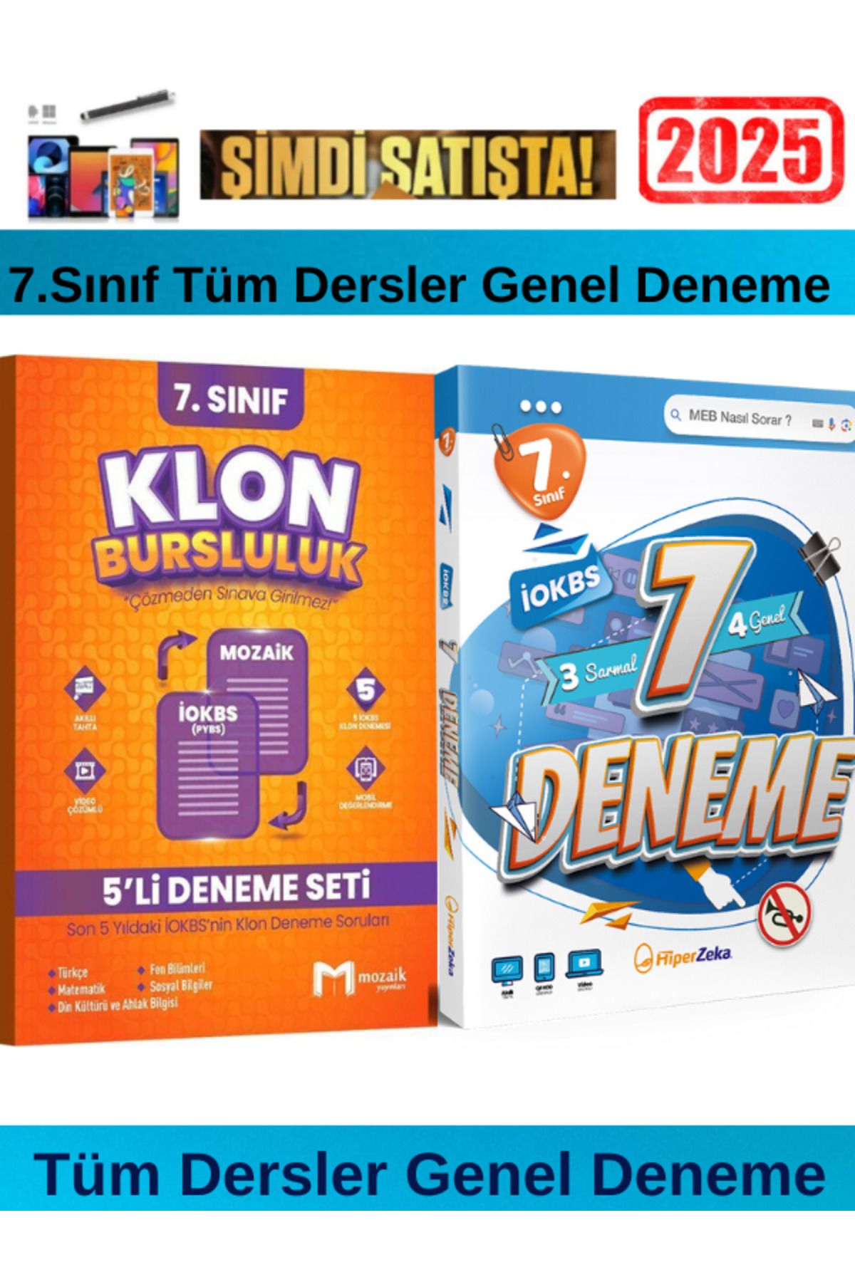Ens Yayıncılık Mozaik 7.sınıf Klon Tüm Dersler İokbs Genel 5 Deneme+Hiper 7.Sınıf 3 Sarmal+4 Genel Deneme