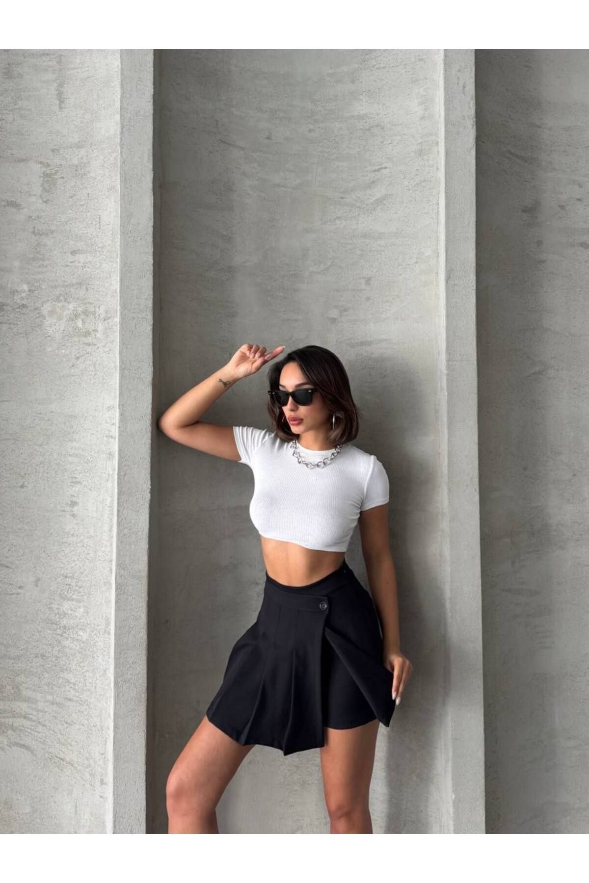 AYLFARWEAR Pileli Şort Etek