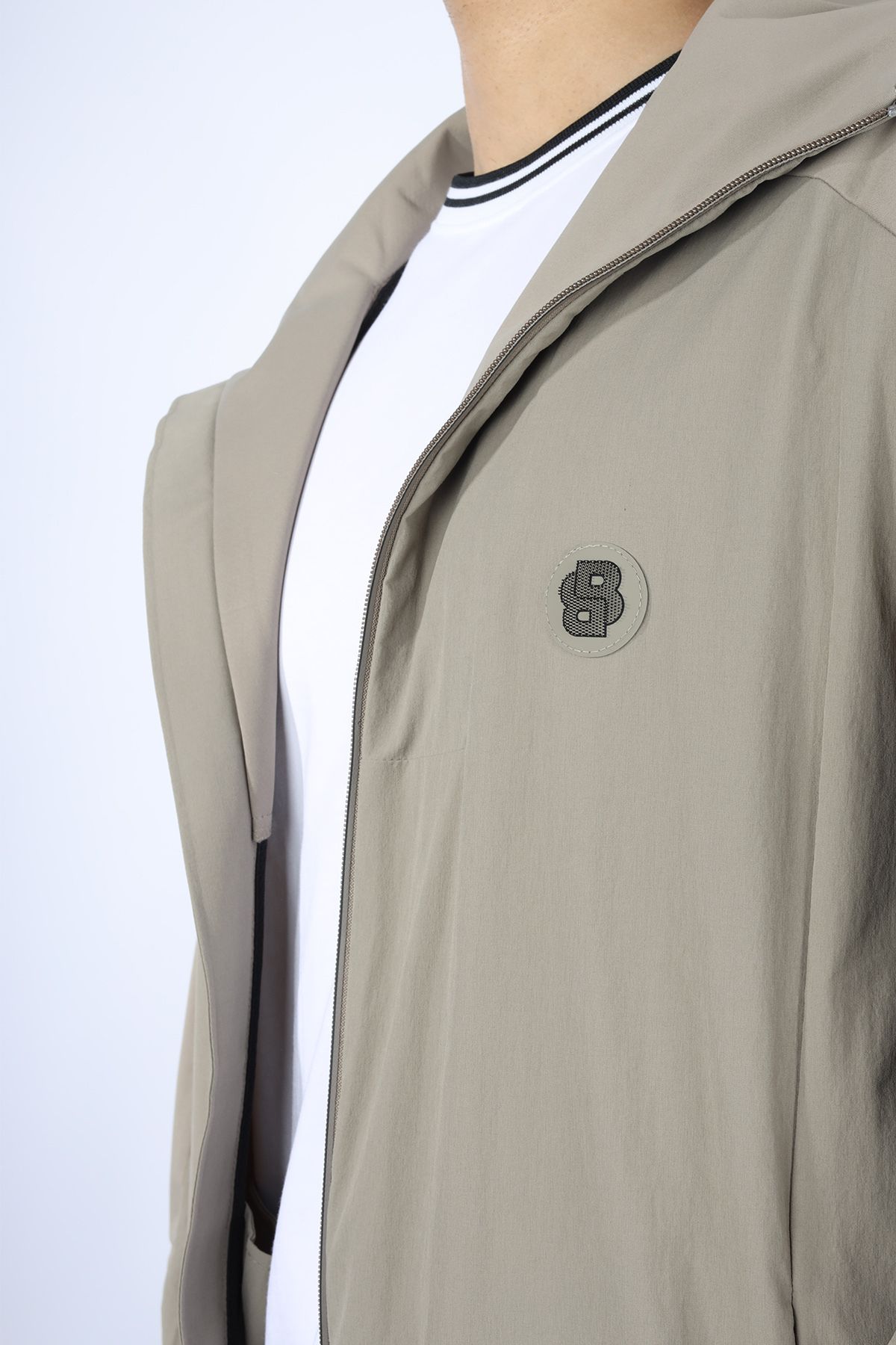 ست گرمکن مردانه ZIPPER FIT معمولی مناسب آستین بلند و قرمز رنگ مجموعه ای از لباس های ورزشی خاکستری 50531912 334 BOSS