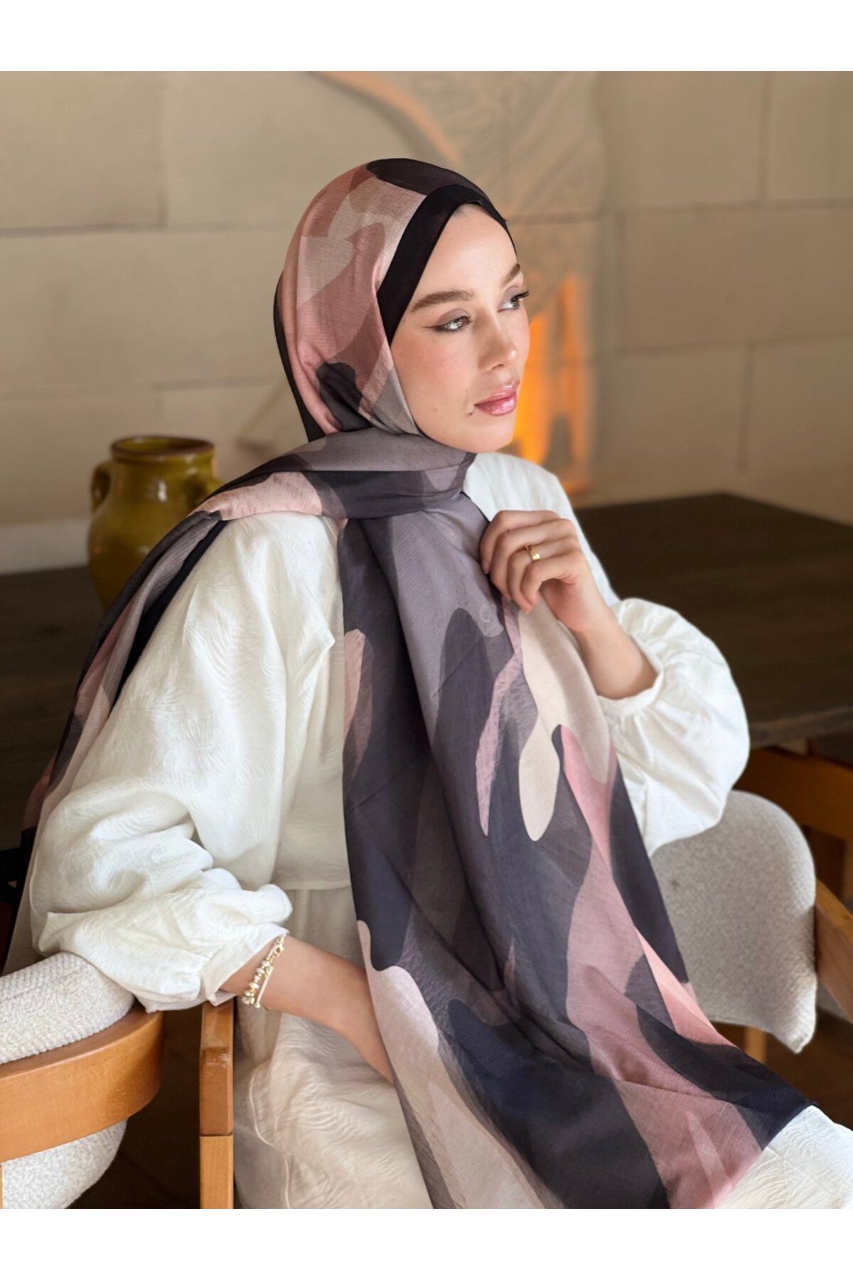 Modakaşmir Mevce Desen Lina Şal