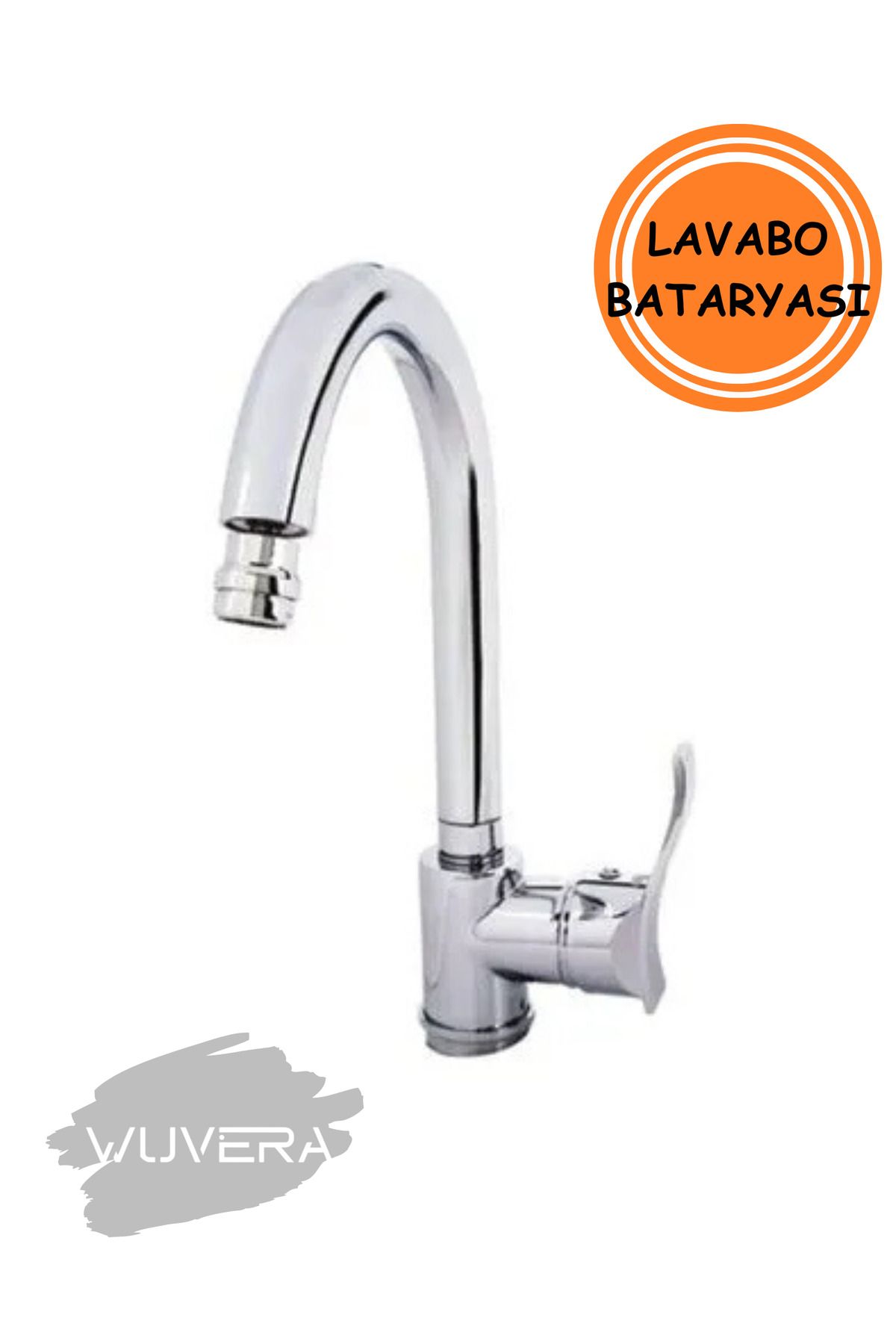 WUVERA Galaxy Serisi TSE Belgeli Lavabo Bataryası – 40 mm Kartuş, Tezgah Üstü Montaj & Oynar Perlâtö