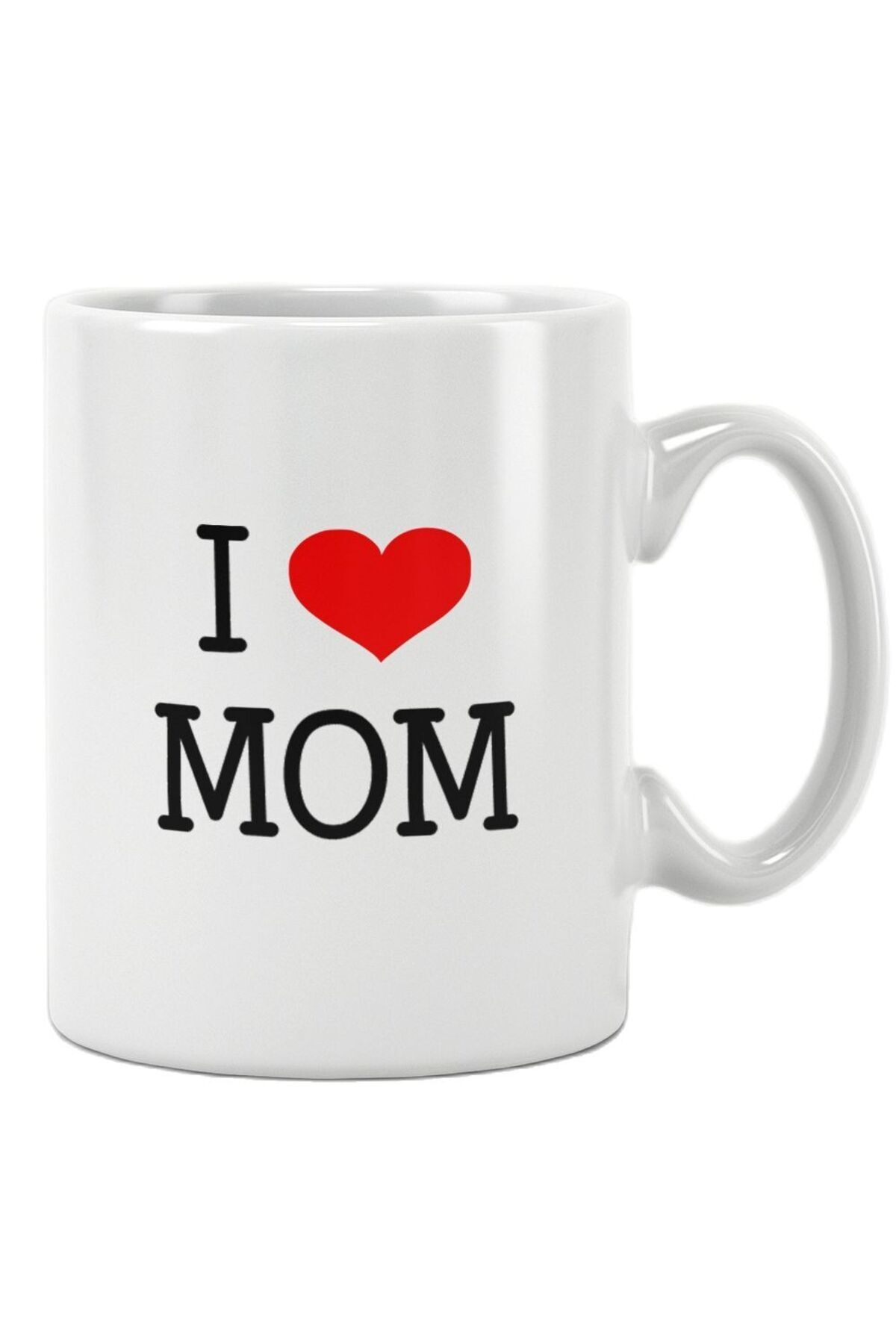 BİBANAPROMOSYON I Love Mom Anneler Günü Doğum Günü Anne Hediye Baskılı Kupa Bardak