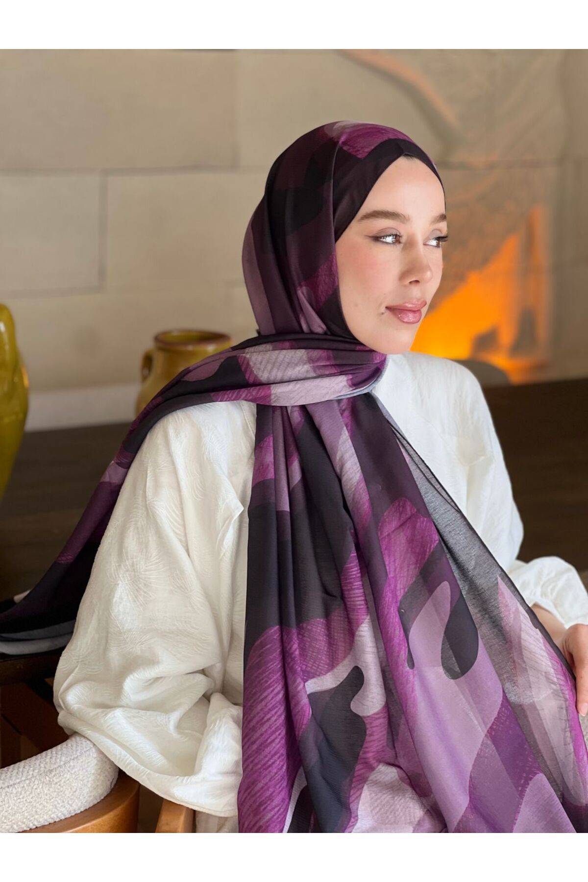 Modakaşmir Mevce Desen Lina Şal