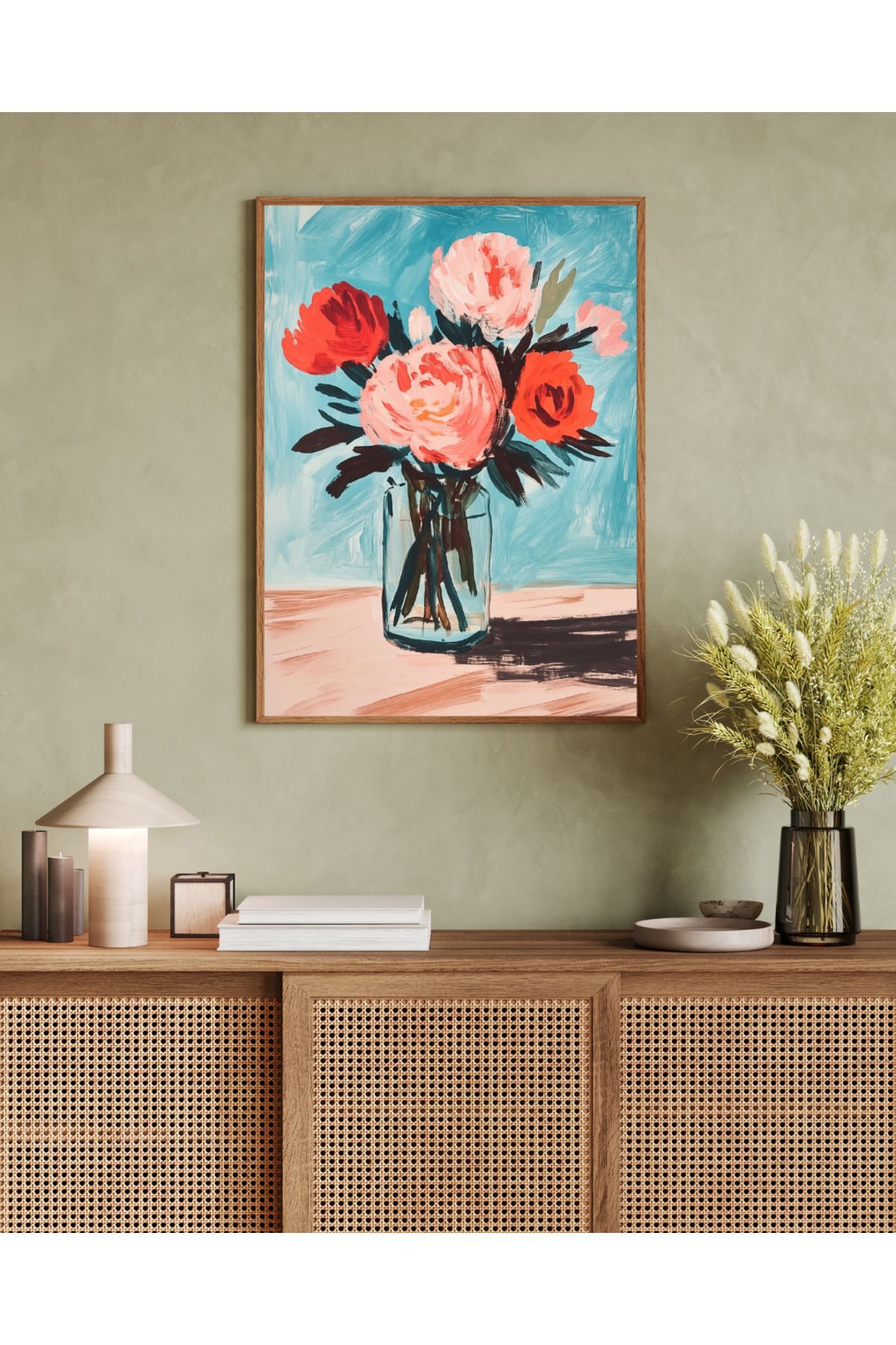 woodhomeworks tek parça salon ofis dekor tablo