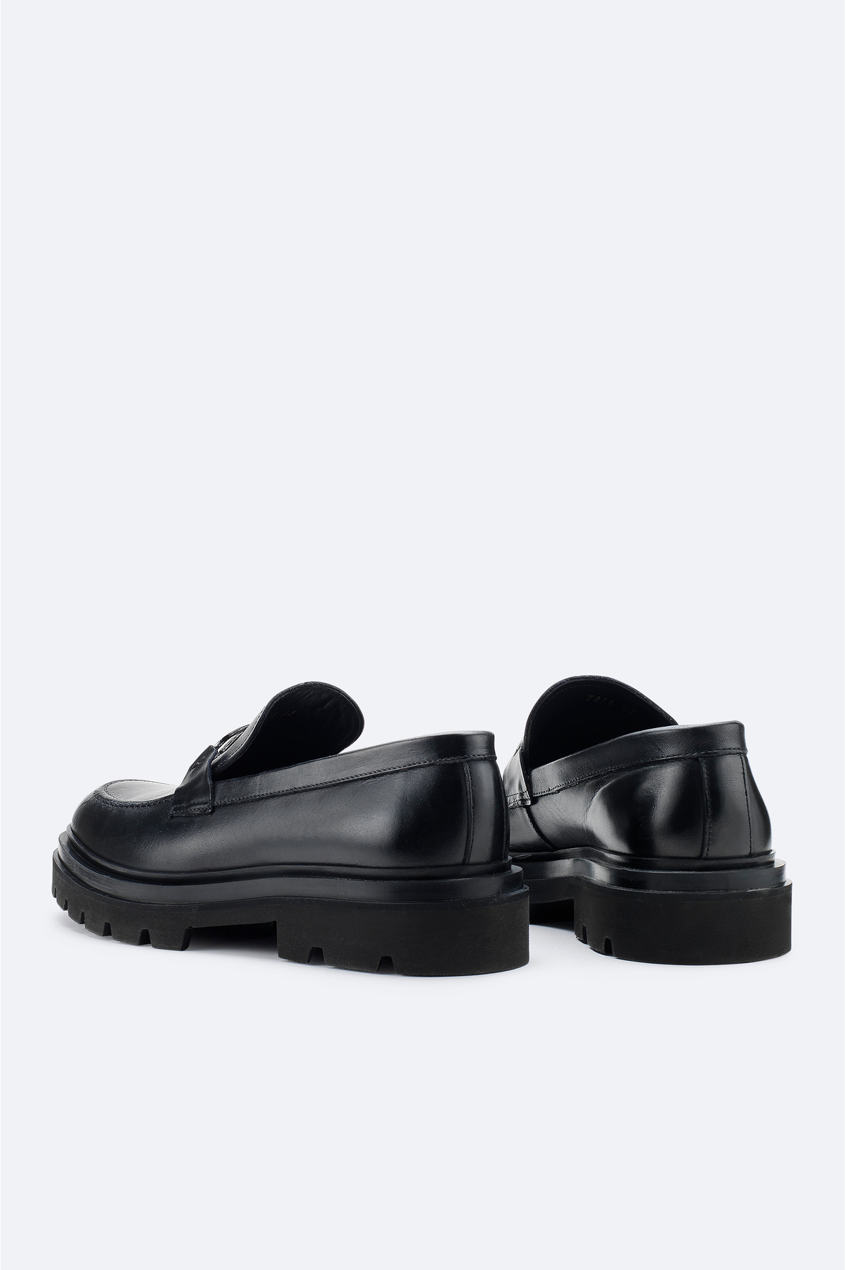 Avva-Men's Black 100% Leather Flexible Sole Classic Shoes A42Y8015 4