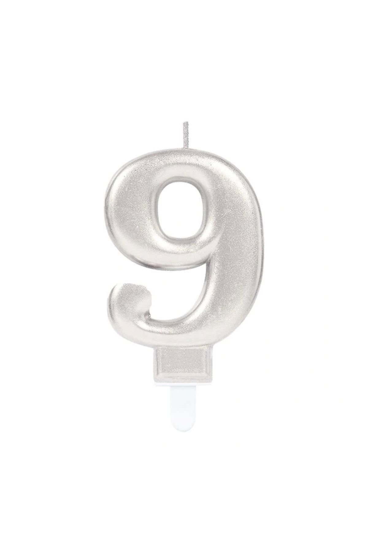 STOREMAX 9 Rakam Mum Gümüş Renk (5047)