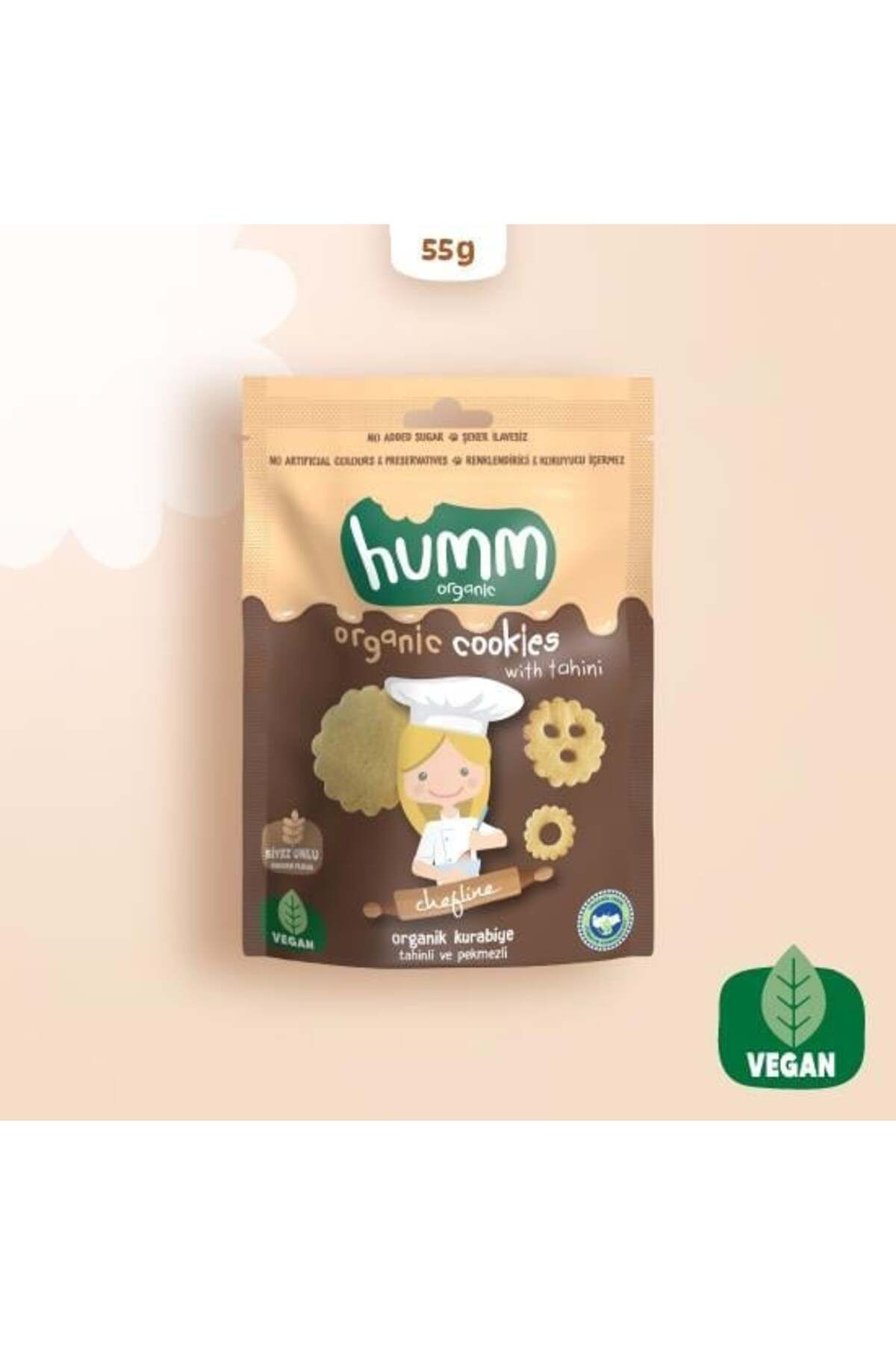 NEZADE STORE Humm Organik Tahinli ve Pekmezli Vegan Kurabiye 55 Gr