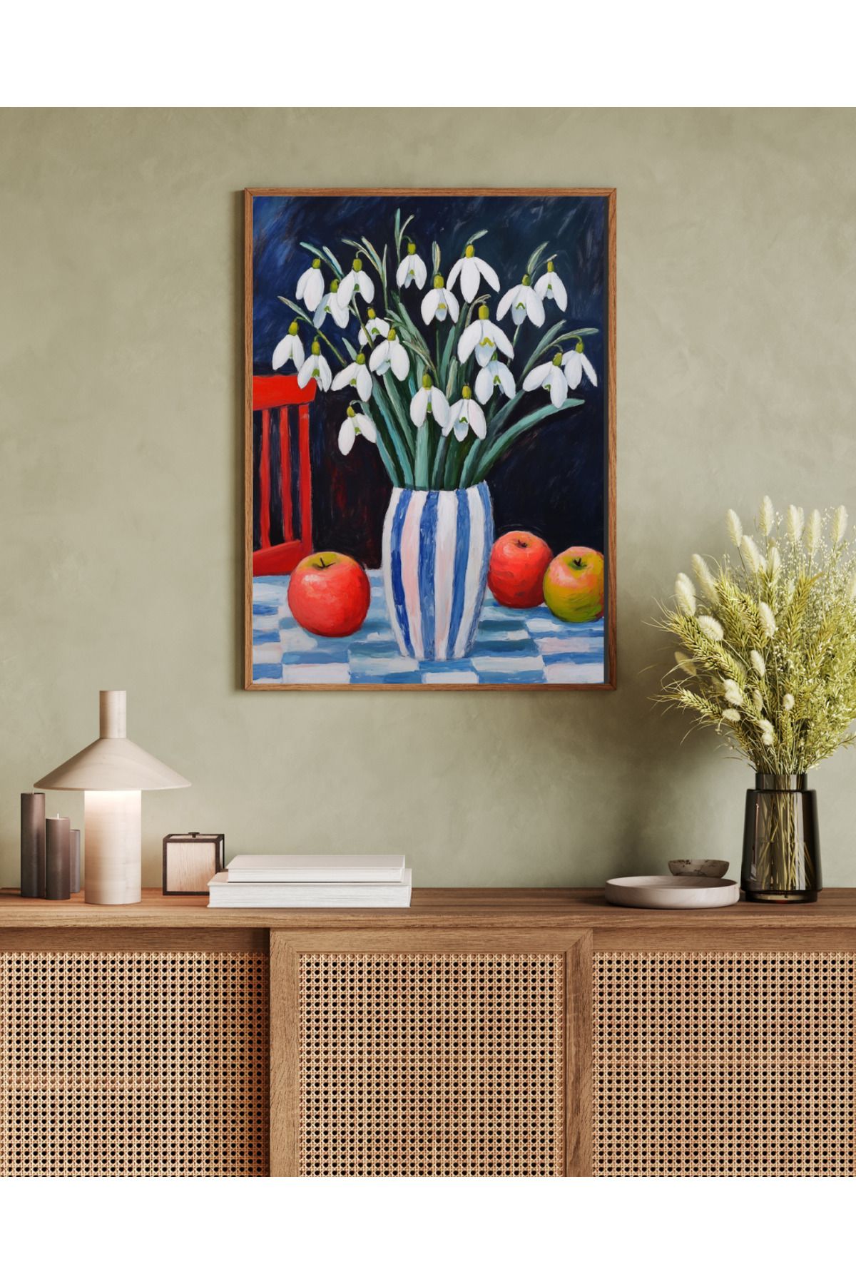 woodhomeworks tek parça salon ofis dekor tablo