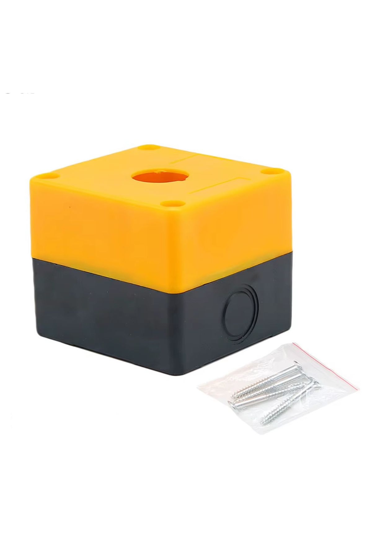Alkatronik 65x71.5x78mm Plastik Kutu Tek Delikli Acil Durum Durdurma Buton Asansör Elektronik Devre Cihaz Otoma