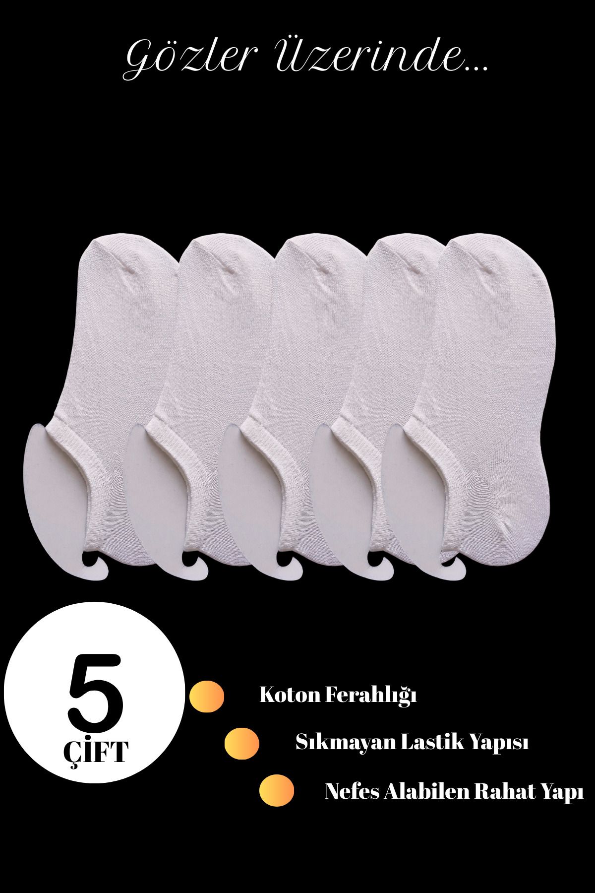 DİLRUBA AVM ERKEK SNEKERS YÜRÜYÜŞ ÇORABI 5 ÇİFT