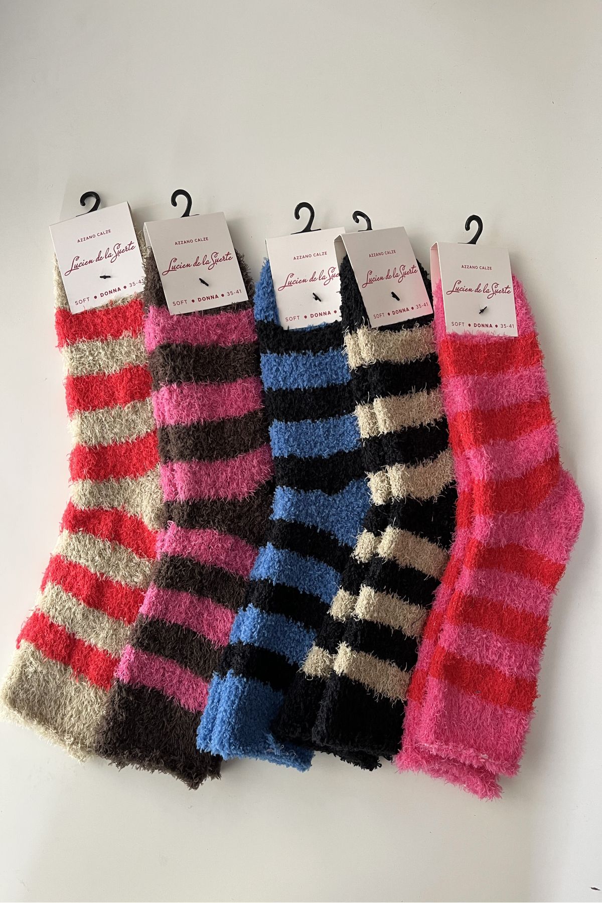 Hakan Collezione 5'li Set Kadın Dinlendirici Etkili Renkli Yumoş Peluş Uzun Dikişsiz Soket Uyku Çorabı
