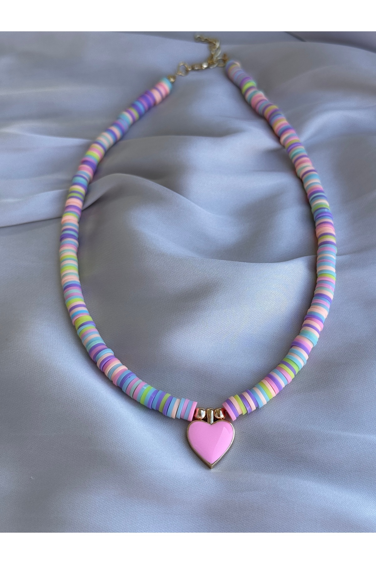 Miliva-Colorful Heart Children's Necklace |   Pink Heart Girl Necklace |   Children's Jewelry |   35cm 5