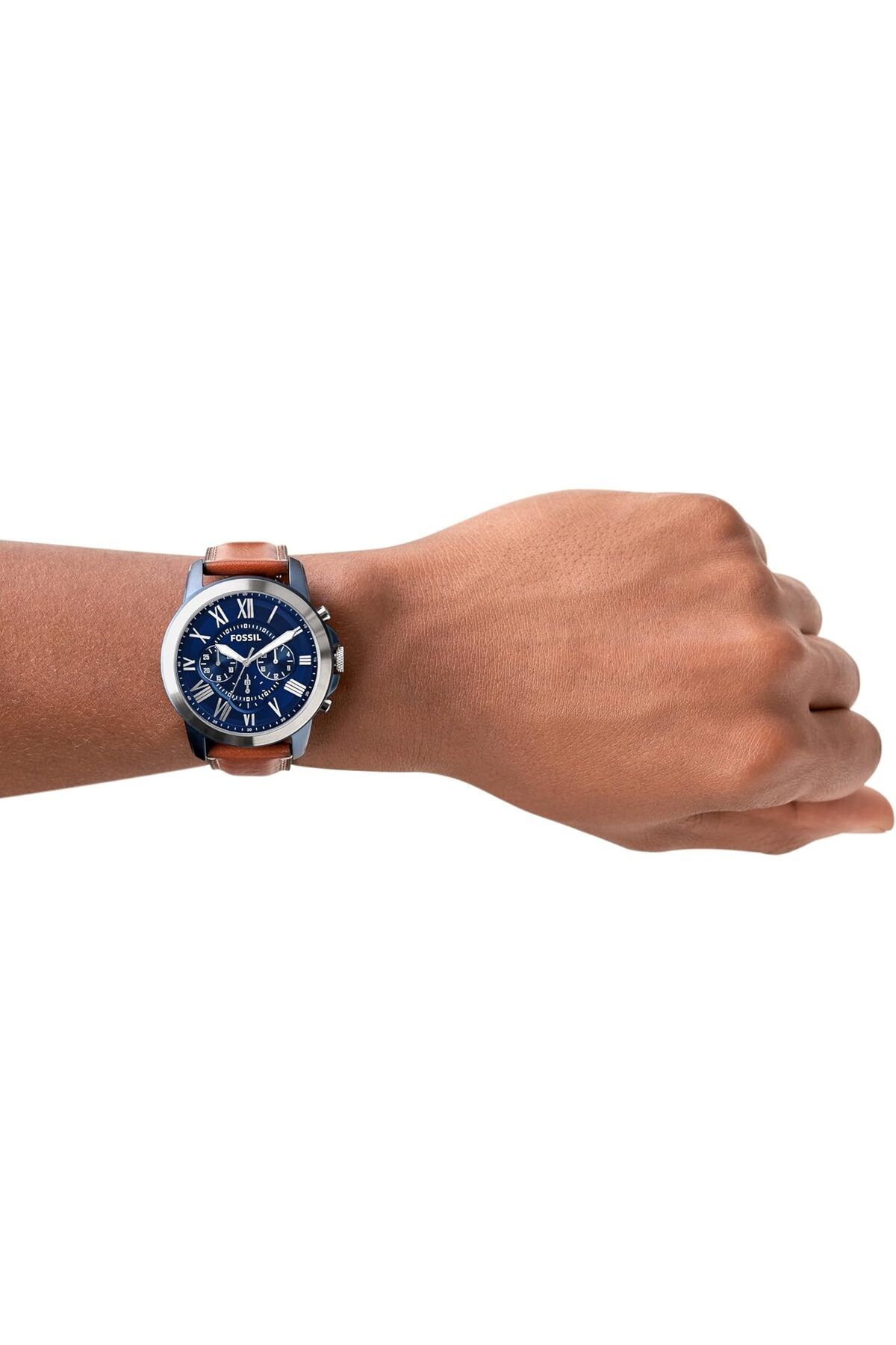 Fossil-Leather Mens Quartz Watch 7