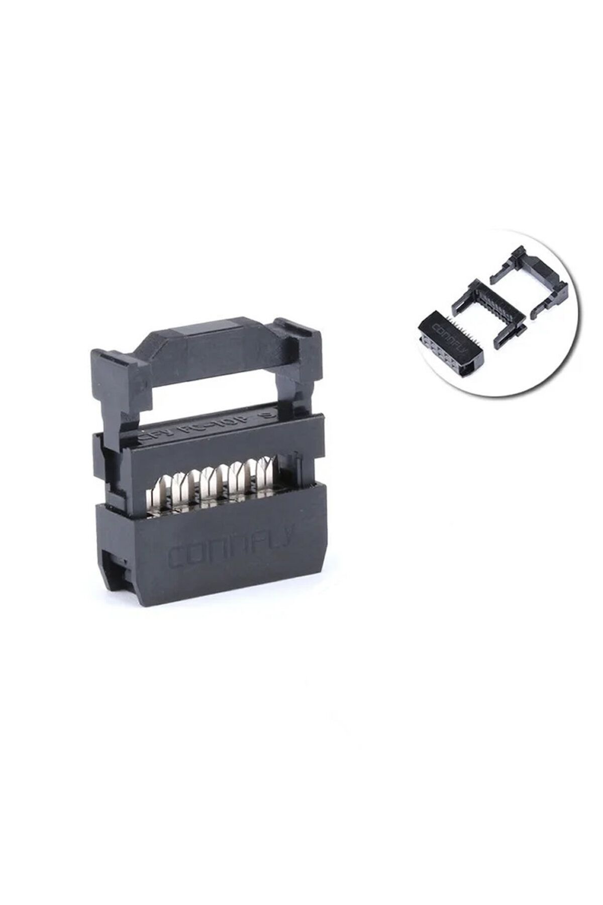 Alkatronik 2x5 Pin IDC Konnektör 10 Pin Kablo Soketi 2.54mm 180 Derece Dişi Header Devre PCB Bağlantı Parçası