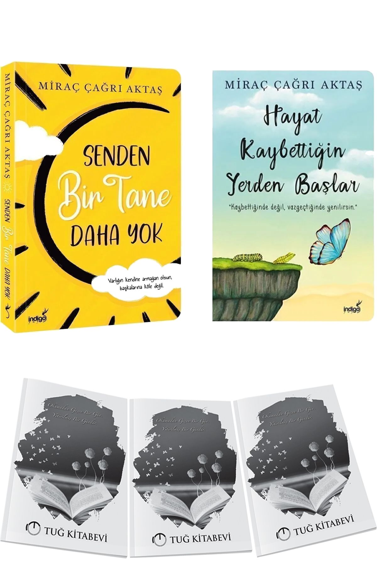 İndigo Kitap Hayat Kaybettiğin Yerden Başlar - Senden Bir Tane Daha Yok Miraç Çağrı Aktaş 2 Kitap Set + Hediyeli