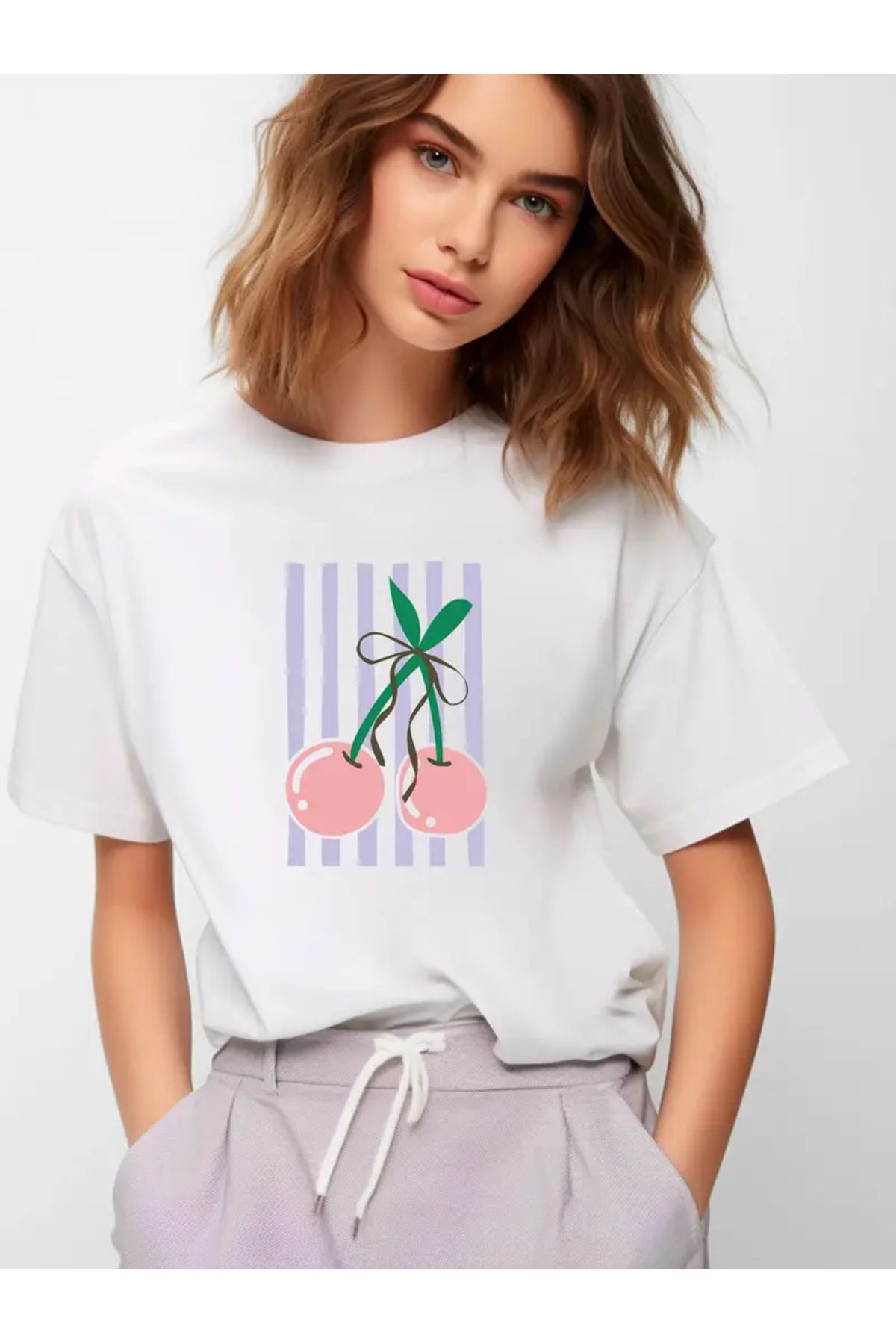 AEMİ Unisex Baskılı %100 Pamuk Oversize T-shirt