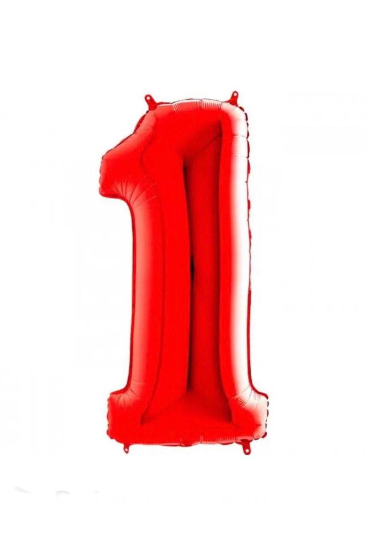 MİNAY 1 RAKAM FOLYO BALON KIRMIZI RENK 40" 100cm