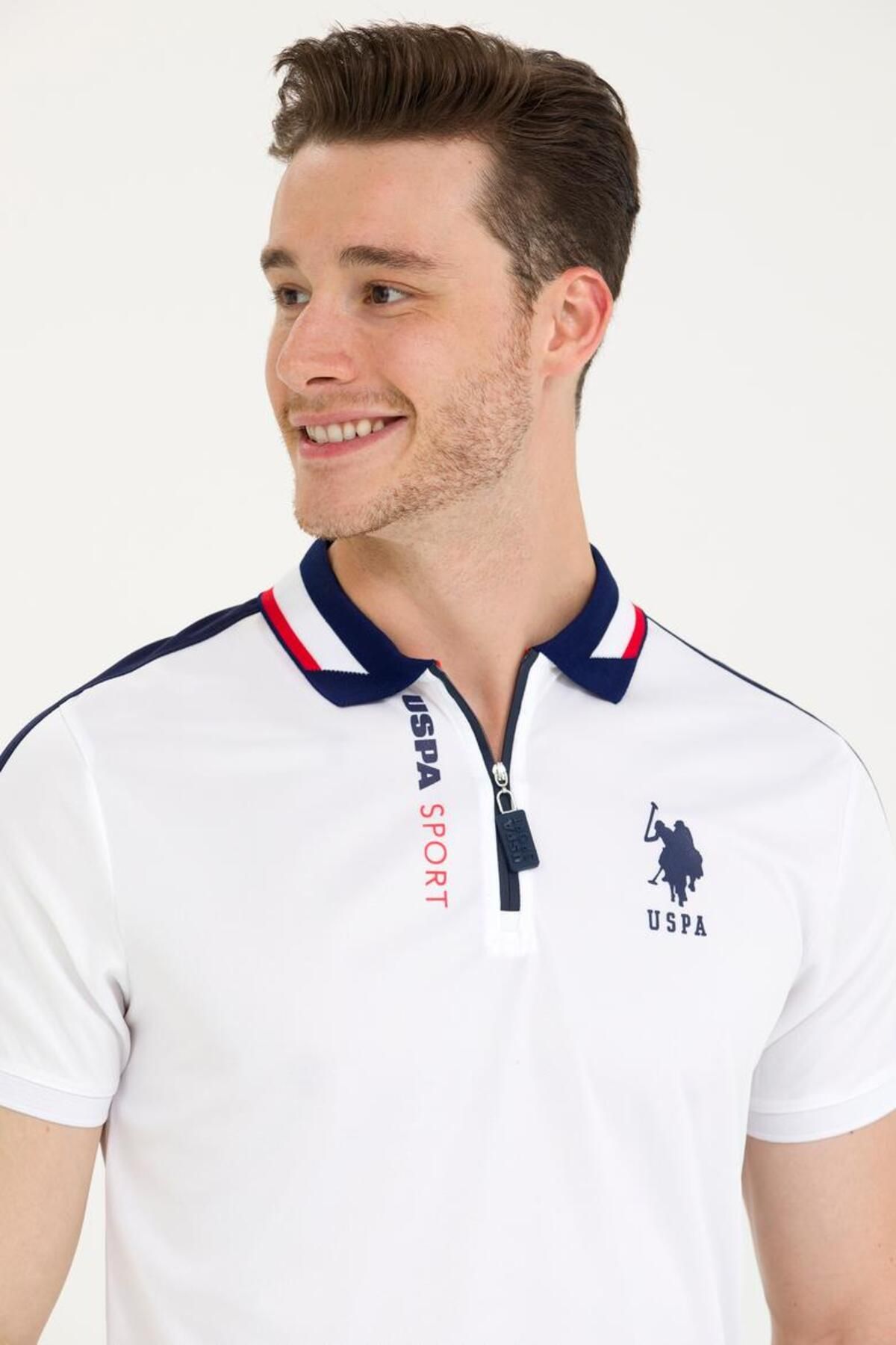 U.S. Polo Assn. Erkek Beyaz Polo Yaka Tişört