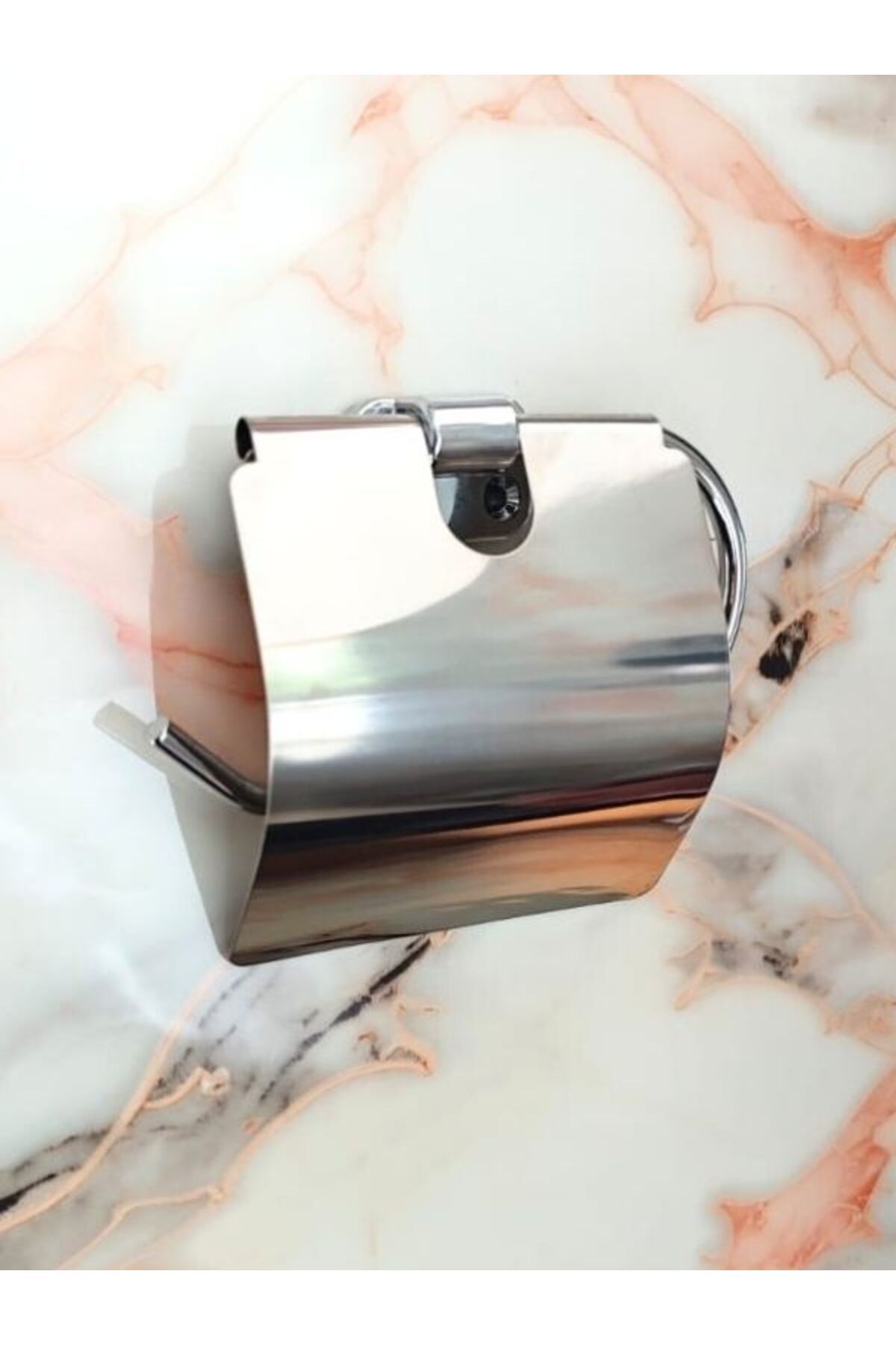 Aktel Banyo Mini Serisi Krom Geniş Kapaklı Tuvalet Kağıtlığı WC Tuvalet Kağıdı Askısı