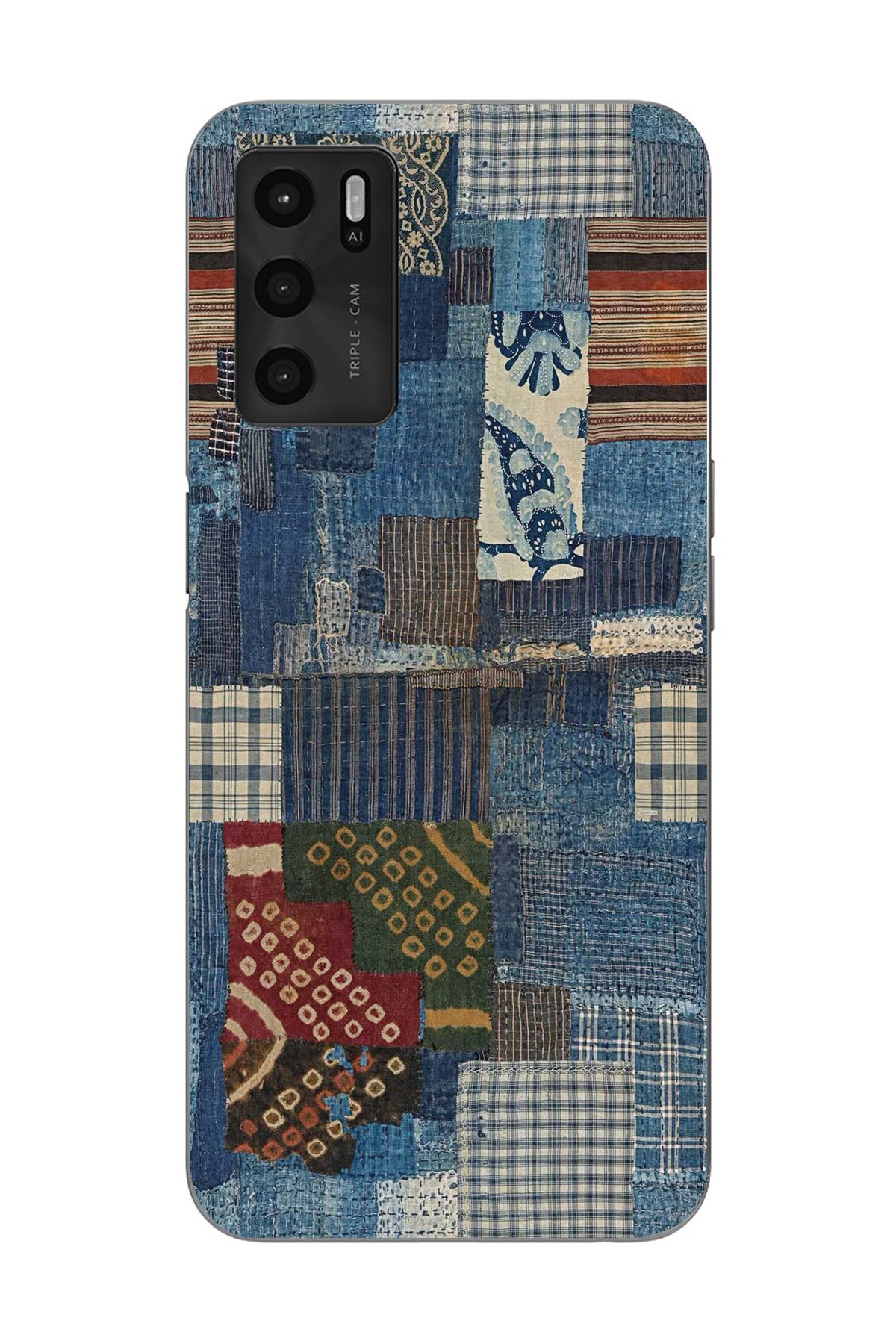 moonset Oppo A16 / A55 Uyumlu Vintage Tasarımlı Baskılı Şeffaf Telefon Kılıfı