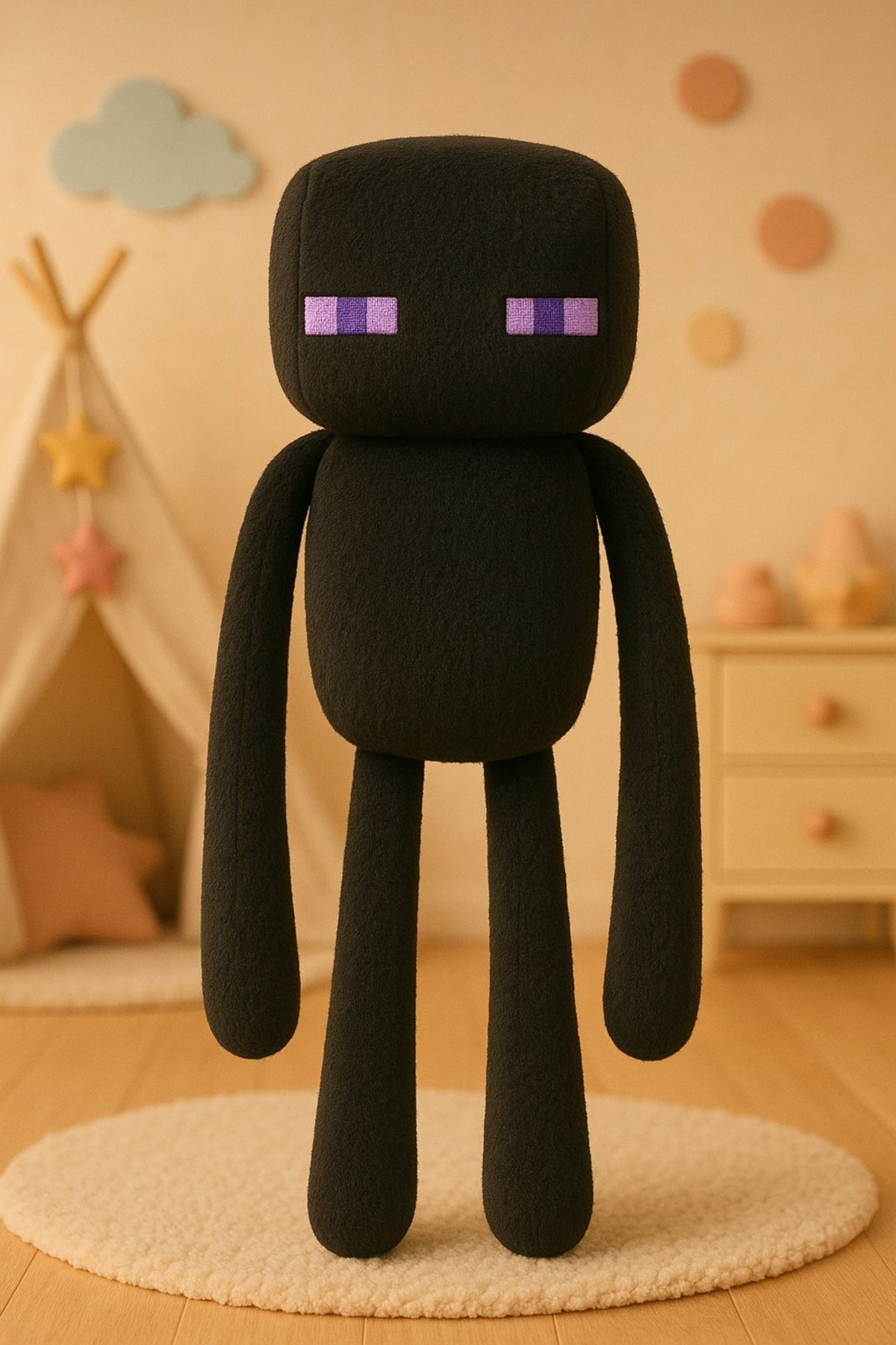 HigoToys Enderman Mor Gözlü Peluş Oyuncak