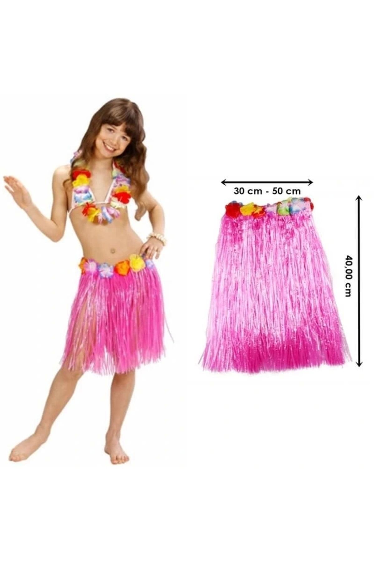 STOREMAX Hawaii Hula Eteği Pembe Renk 40 cm (5047)