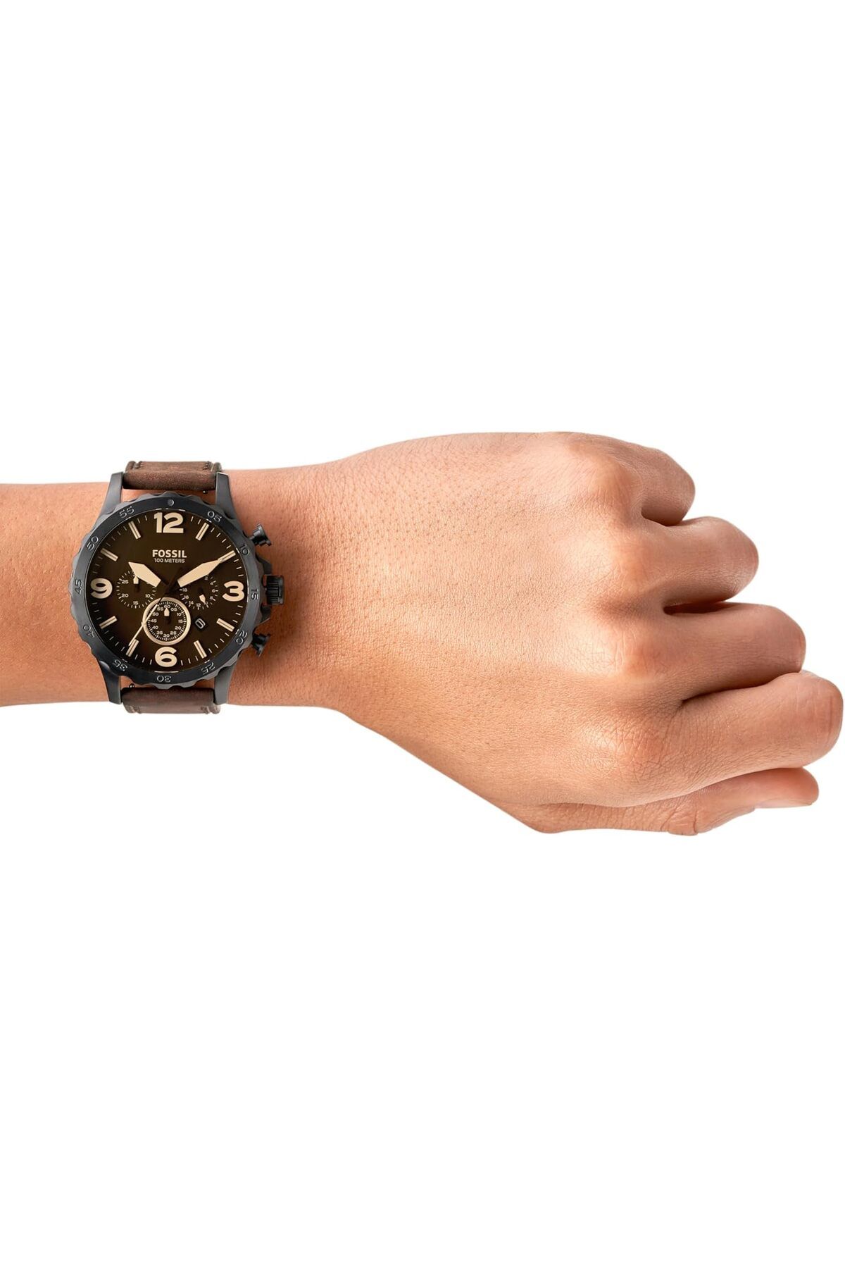 Fossil-Fossil Nate Men's Watch with Oversized Chronograph Watch Dial and Stainless Steel or Leather Band 9
