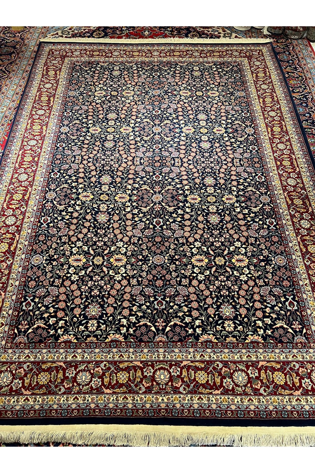 RD RAMAZAN DAĞ EL HALI SANATI El Dokuma Hereke Halısı İmzalı Yedi Dağın Çiçeği Birinci Sınıf Kalite Ebat 290x202