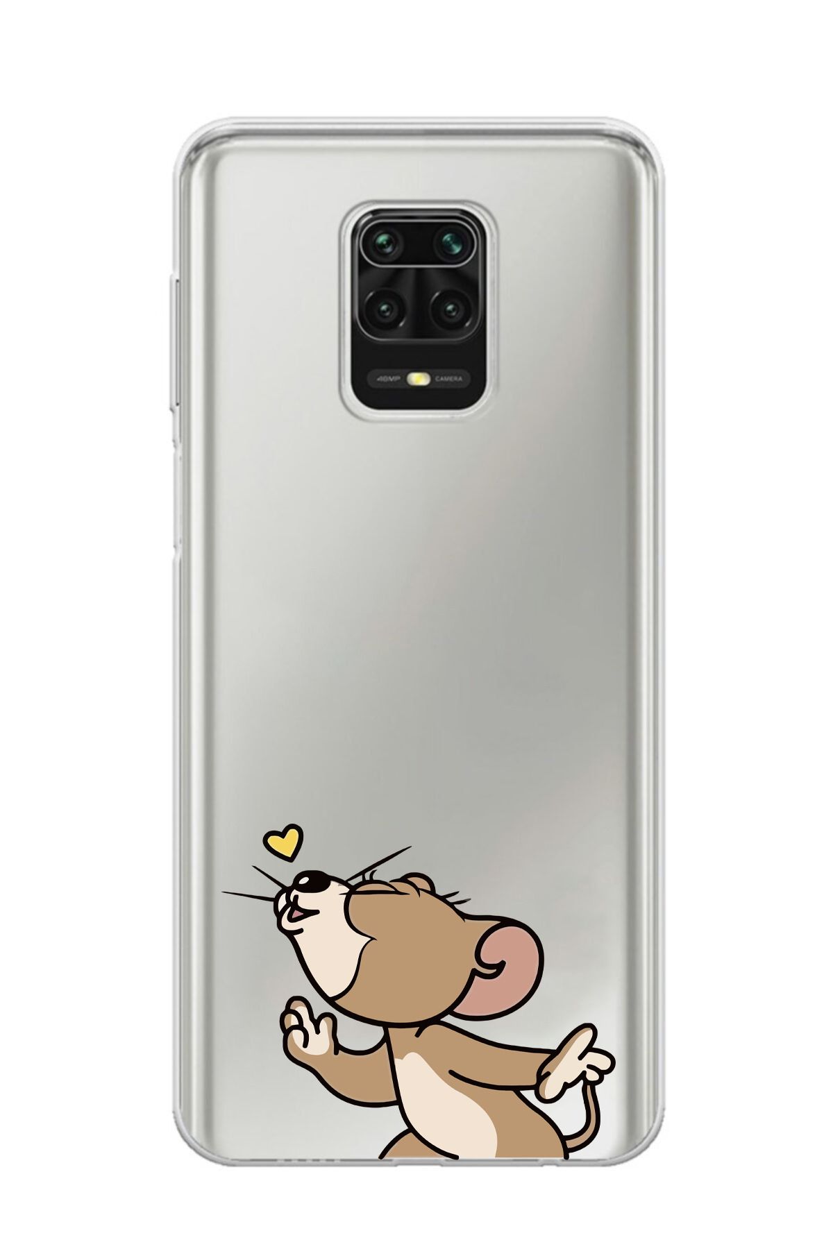 moonset Xiaomi Redmi Note 9 Pro / Note 9S Uyumlu Jerry Tasarımlı Baskılı Şeffaf Telefon Kılıfı