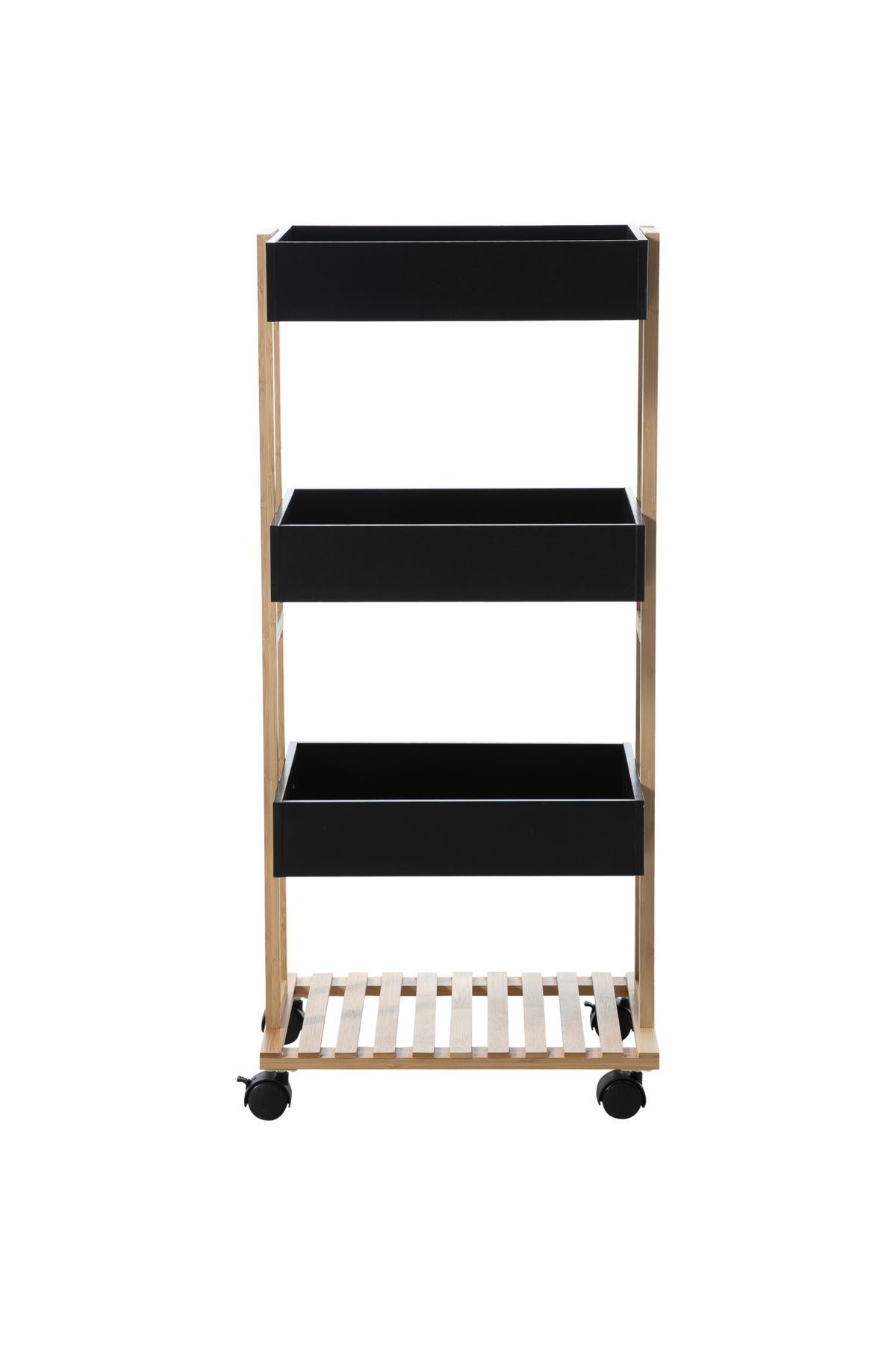 Mudo Concept BOHO SİYAH TEZGAHLI 4 KATLI ETAJER