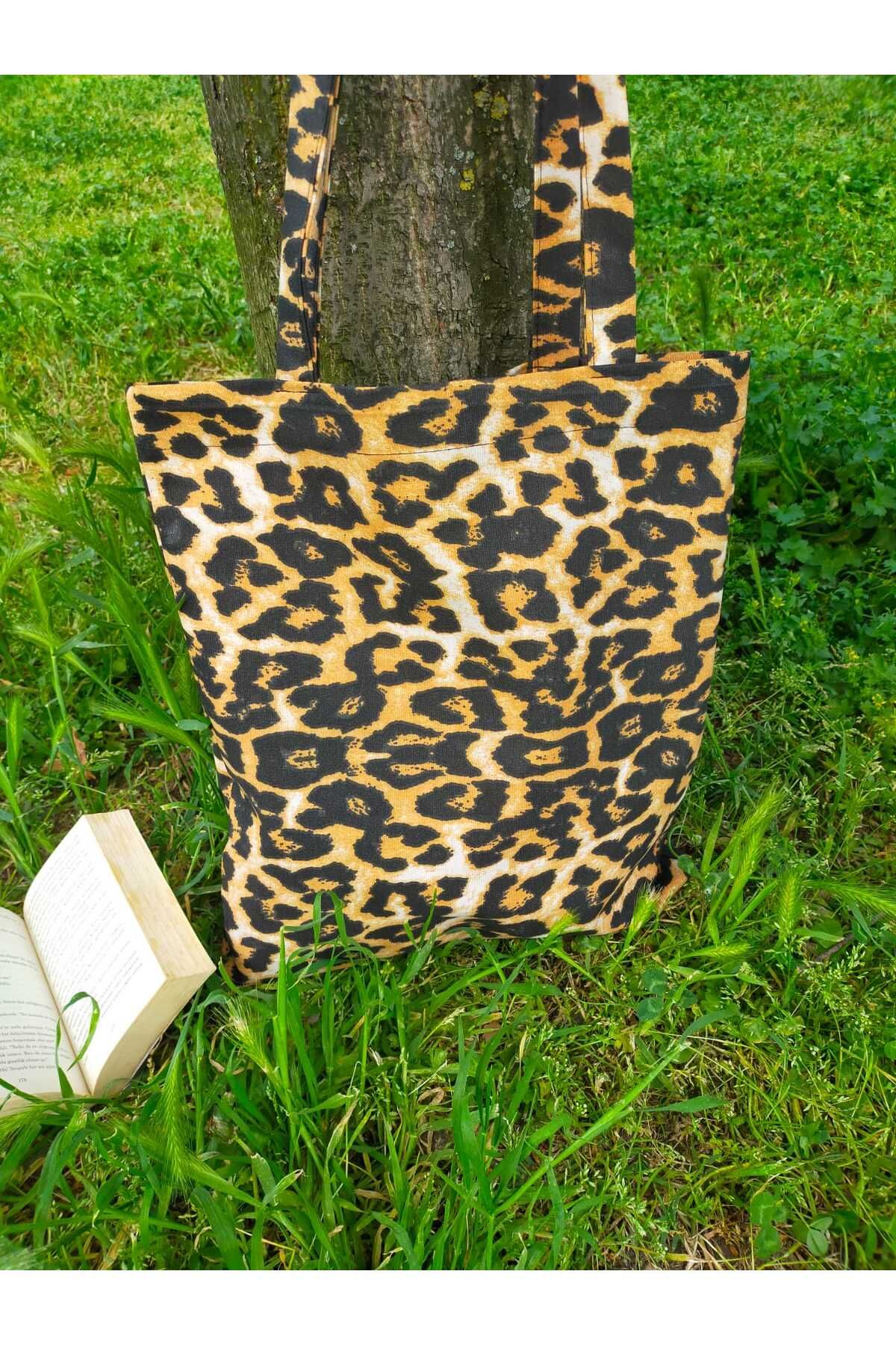 Angels' Collection Leopar Desenli Çanta - Çevre Dostu - Sıvı itici Özelliğe sahip