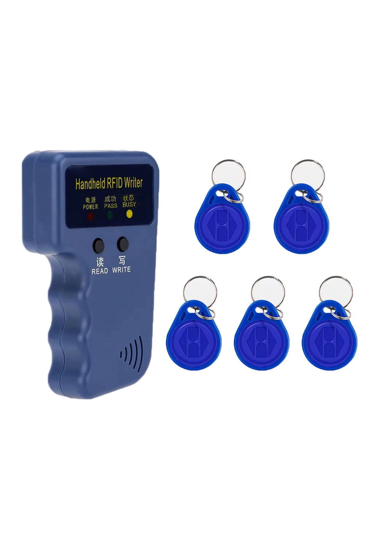 Alkatronik 125Khz El Tip Okuyucu Yazıcı Kopyalayıcı 5 Adet ID Değişebilir 125khz Anahtarlık Manyetik Kart