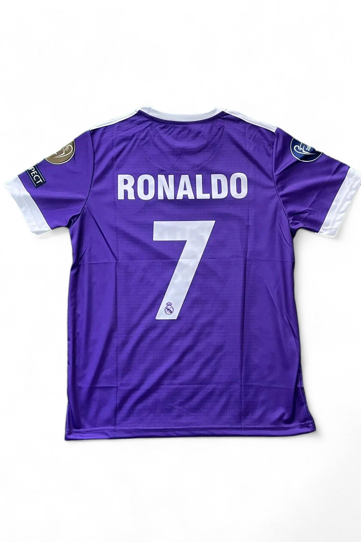 Lion Spor R'eal M'adrid 2017 Cardiff Finali Efsane C'ristiano R'onaldo Mor Kısa Kollu Forması