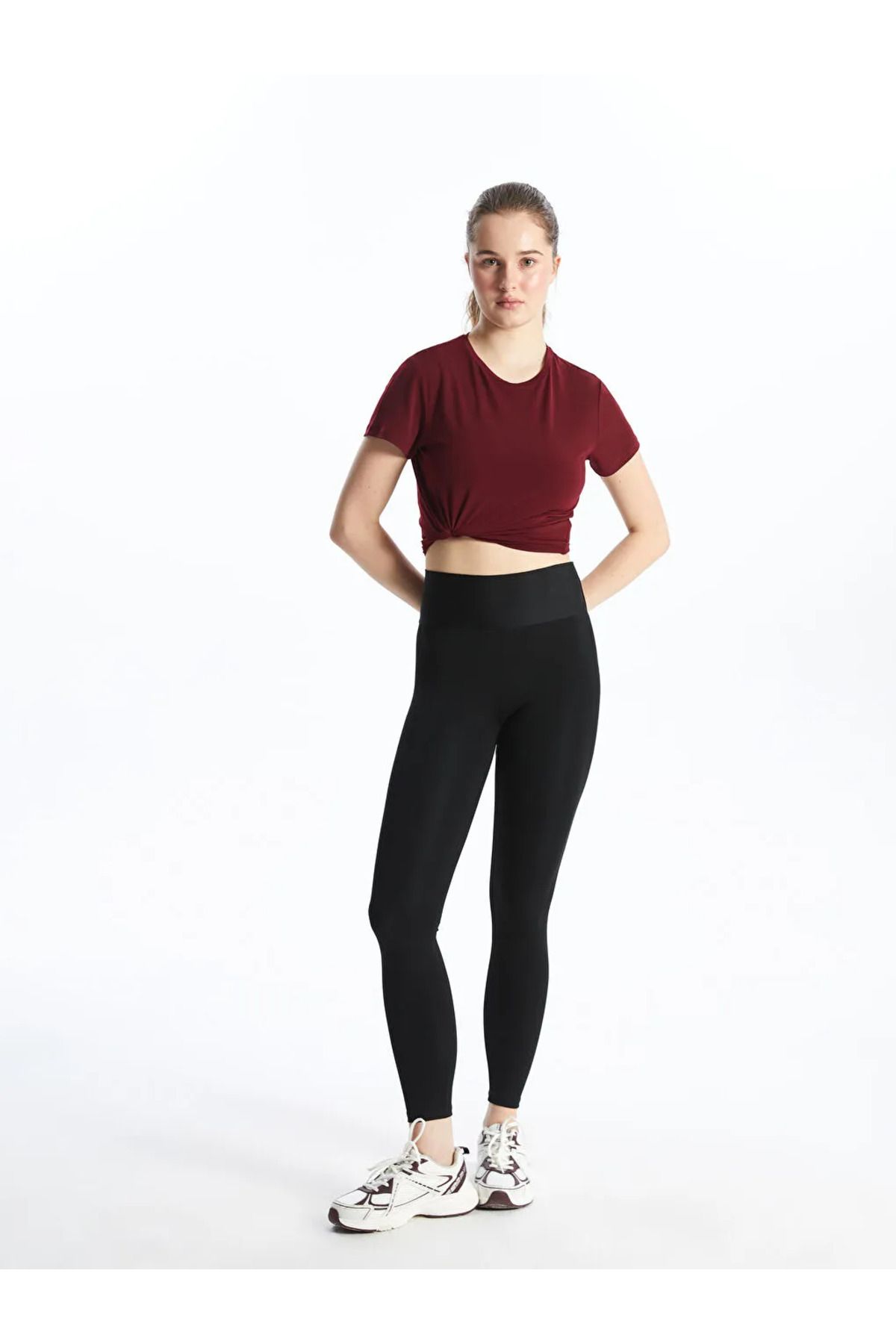 LC Waikiki XSIDE ACTIVE Siyah Beli Lastikli Kadın Spor Tayt