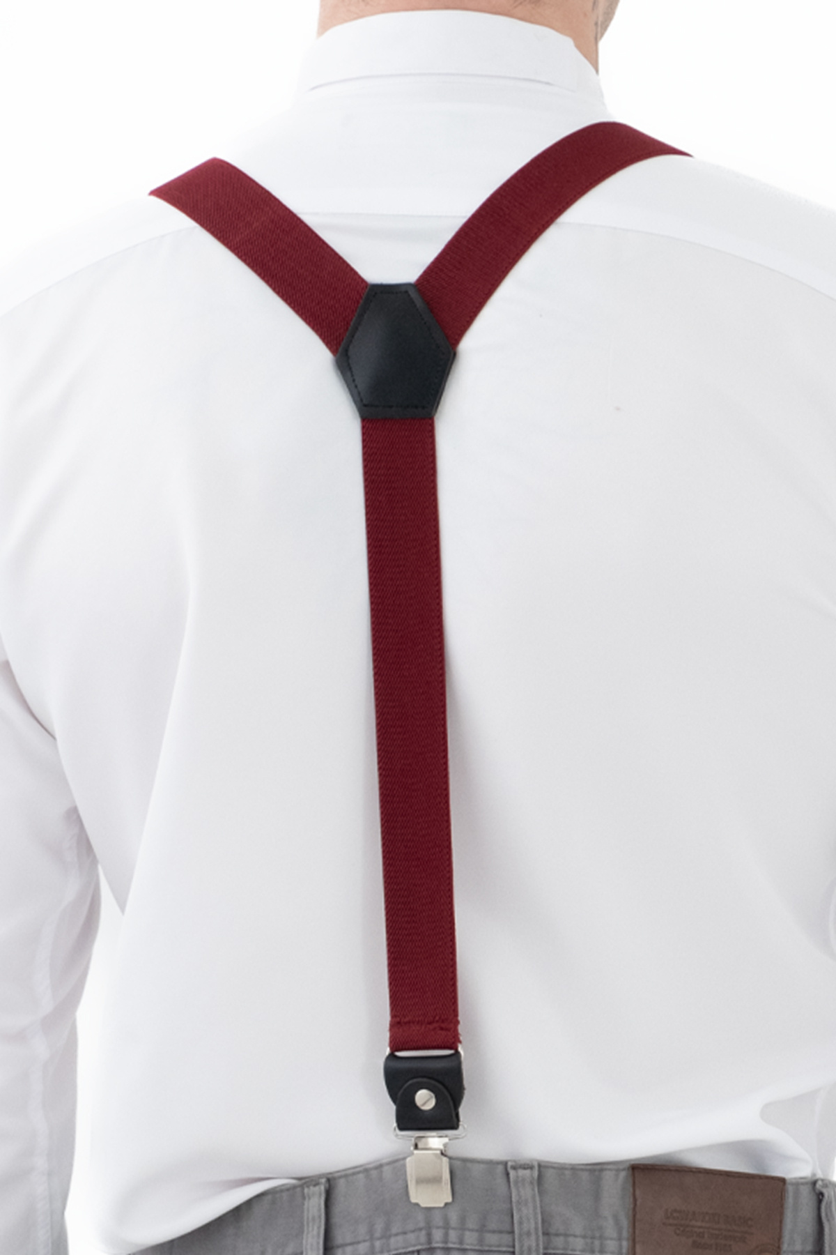 ELROZO-Men's Leather Detailed Trouser Hanger 7