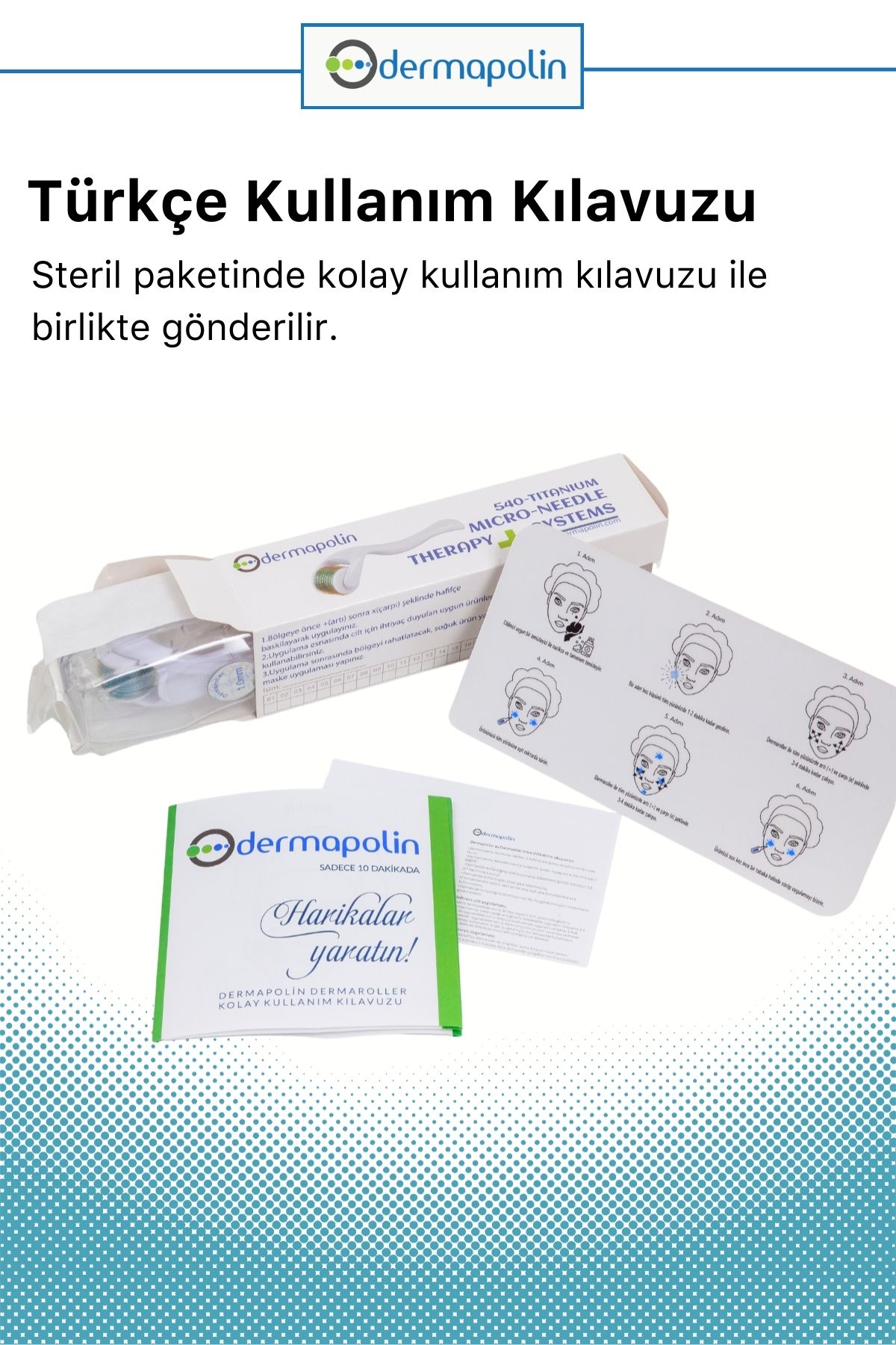 Dermapolin-الأصلي 100% تيتانيوم 1.00 مم 540 إبرة 100 استخدام مضاد للحساسية للعناية بالبشرة ديرمارولر 6