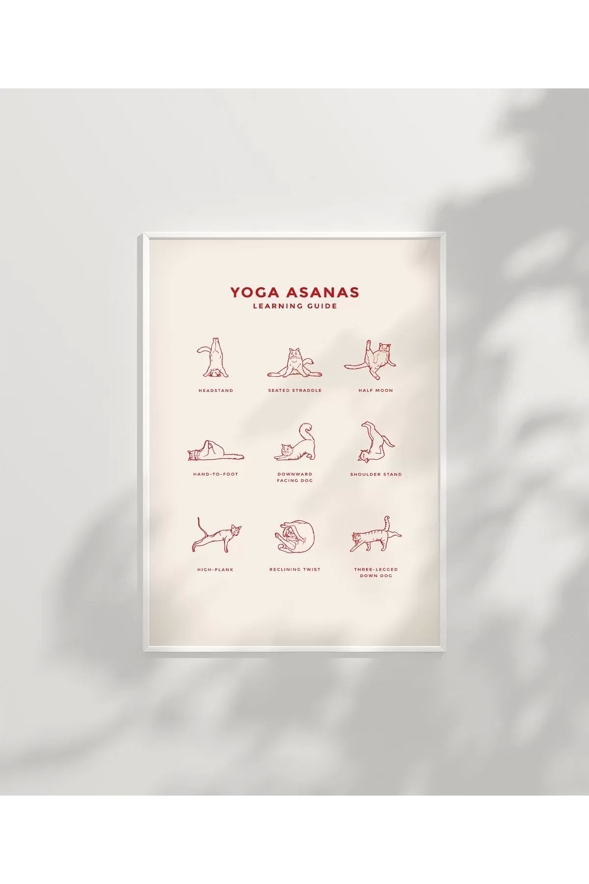 VOGLOO Çerçevesiz Poster Pati Yogası