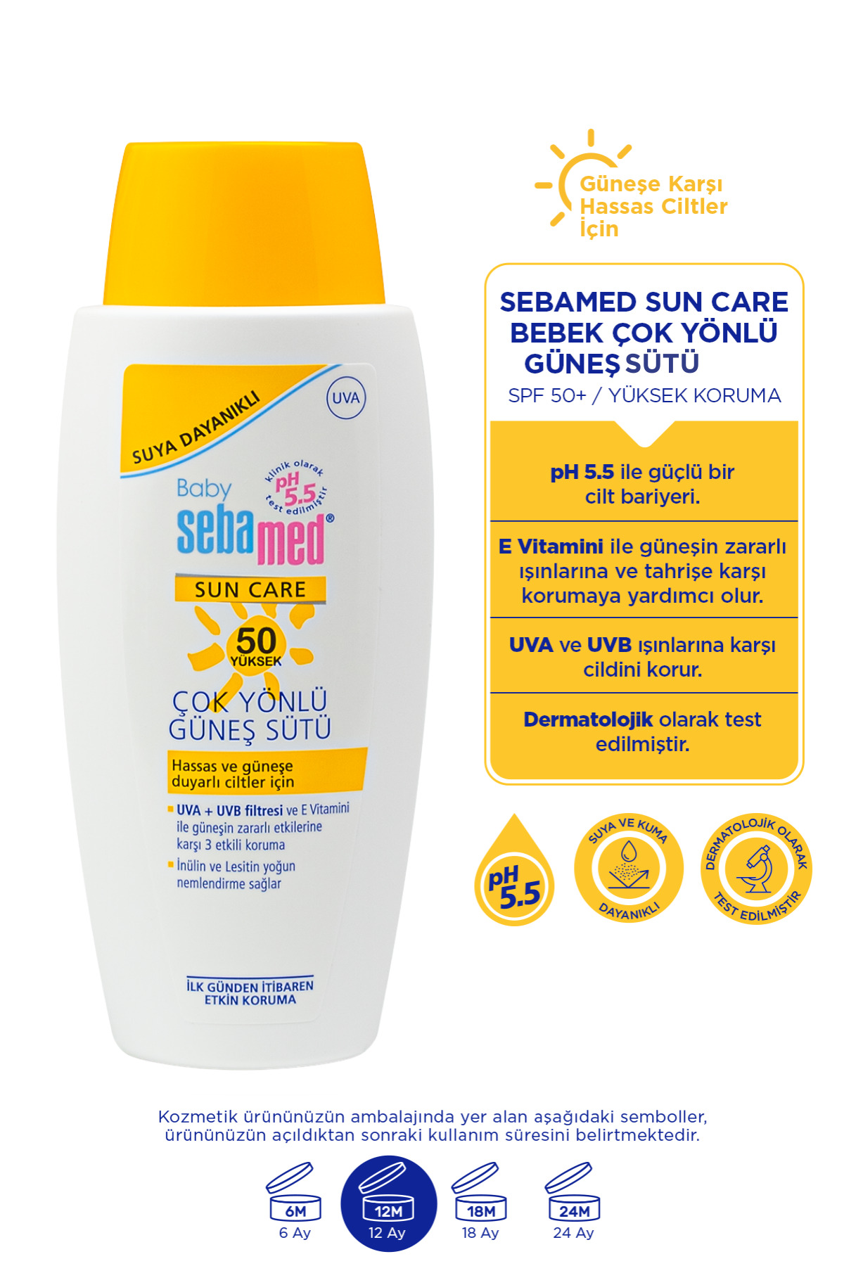 Sebamed Baby Baby SPF 50 UVA - UVB Filtresi ve E Vitamini Etkili Çok Yönlü Çocuk Güneş Koruyucu 100 ml fotoğrafı 3 (önizleme)