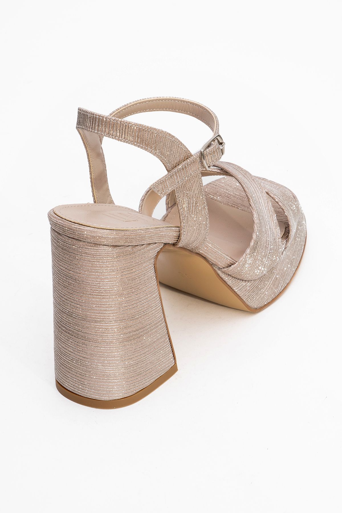 کفش پاشنه کلاسیک طلایی زنانه Lello Gold First Platform Heep luvishoes