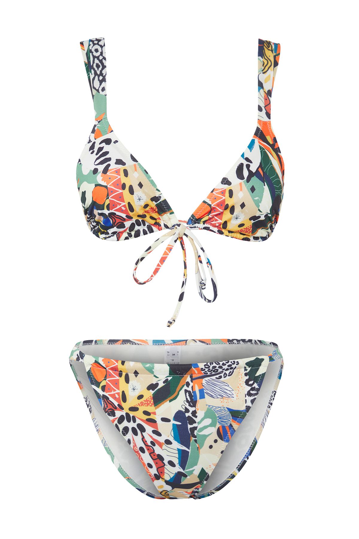 Trendyol Collection-Abstract Patterned Triangle Regular Bikini Set Tbess25Bt00098 8