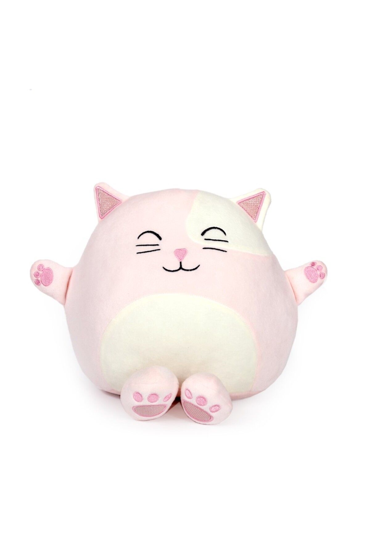 Moontoys Sevimli ve Yumuşak Peluş Kedi Uyku Arkadaşım 35 Cm Açık Pembe