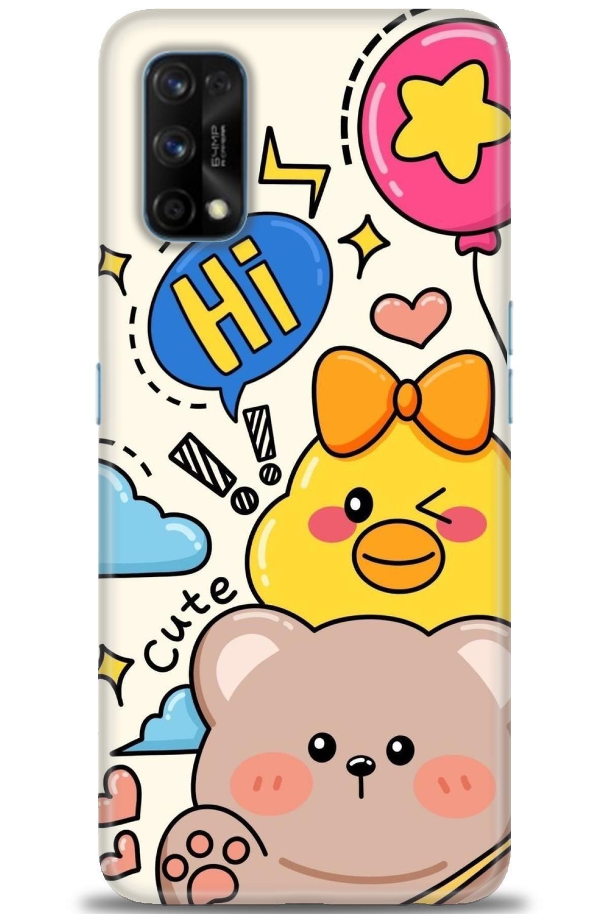 realme 7 Pro İle Uyumlu HD Baskılı Desenli Silikon Kılıf - 651